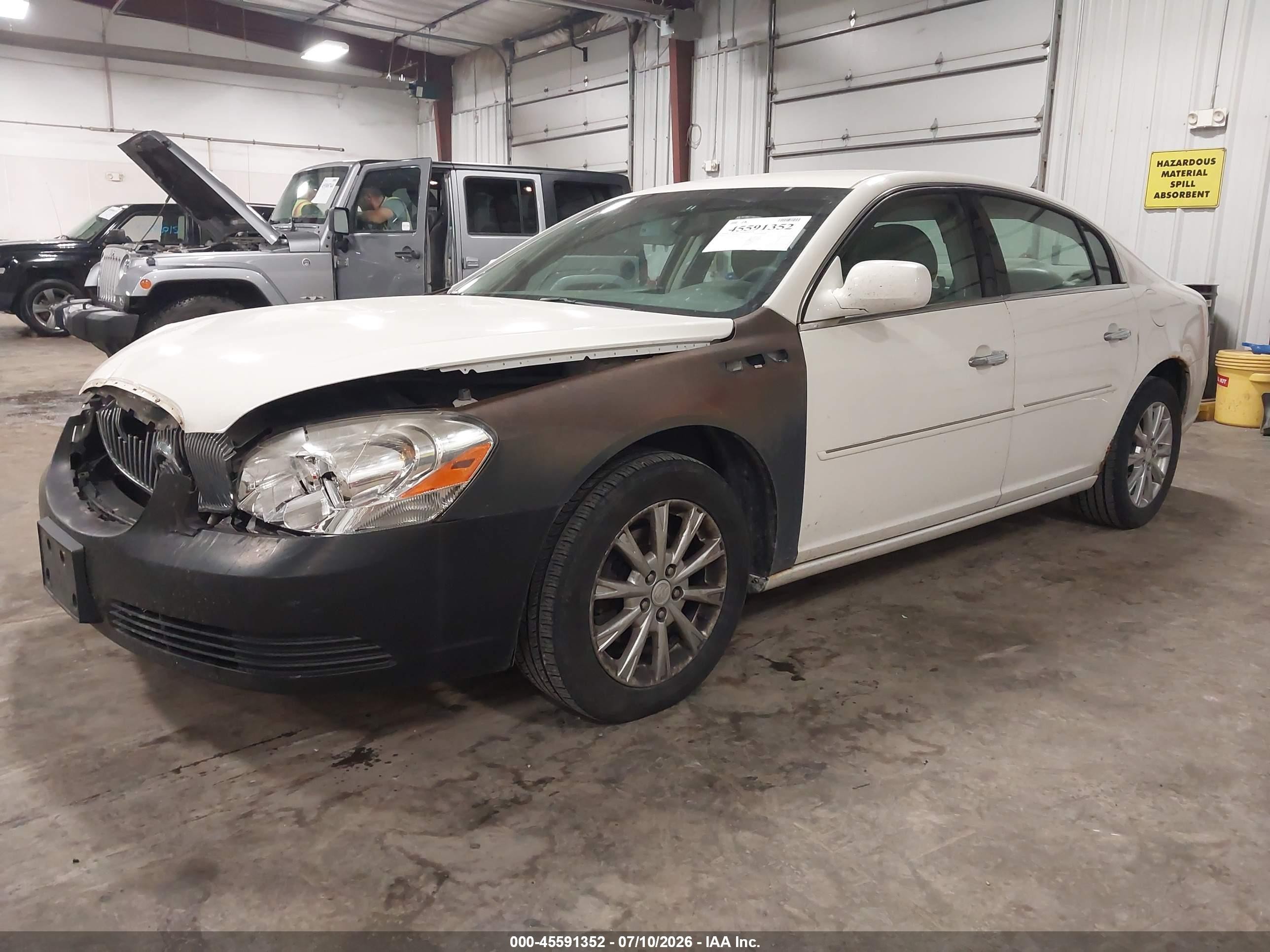 2009 Buick Lucerne Cxl White vin: 1G4HD57M49U100455