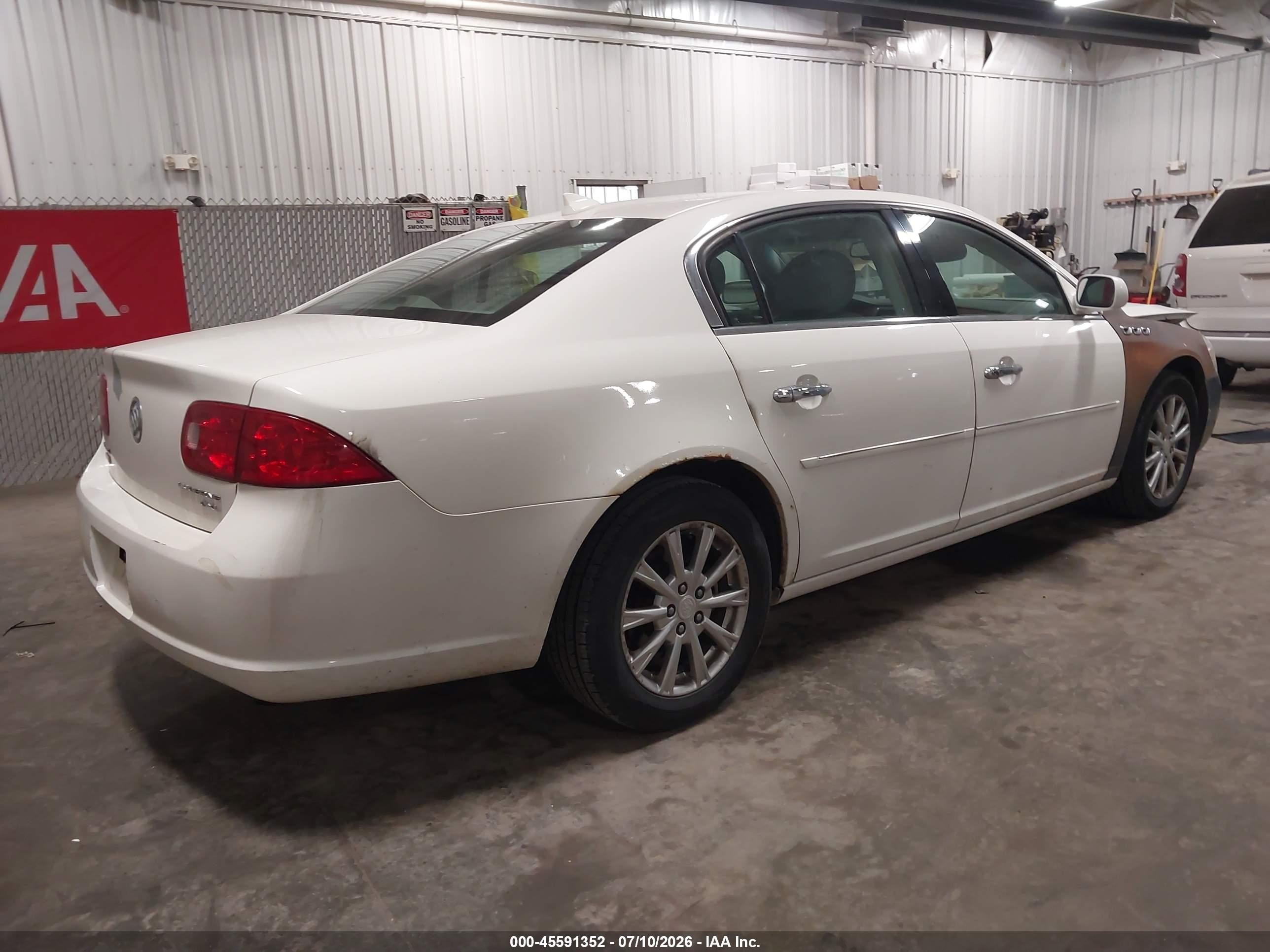 2009 Buick Lucerne Cxl White vin: 1G4HD57M49U100455