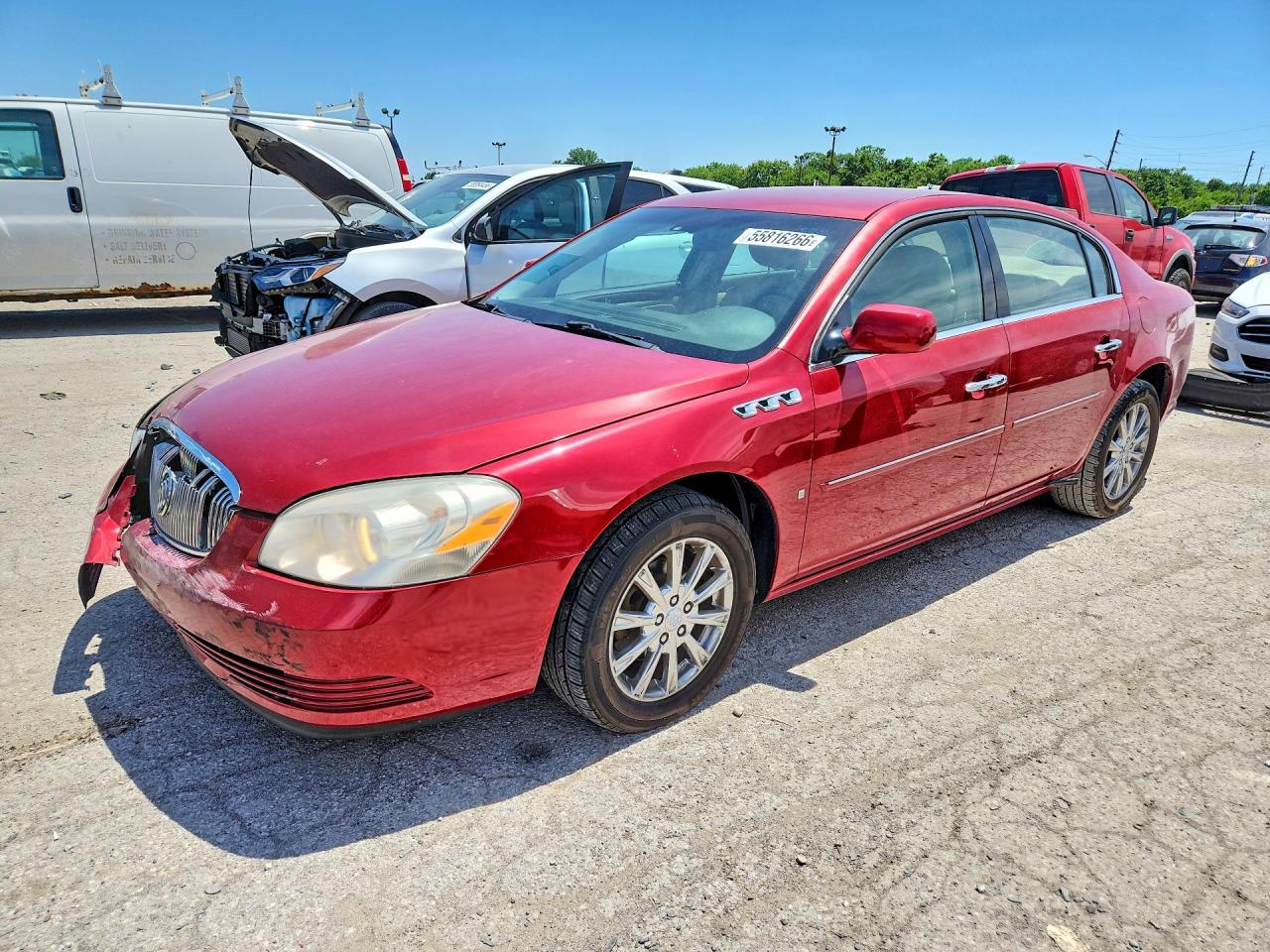 2009 Buick Lucerne Cxl Red vin: 1G4HD57M59U113568