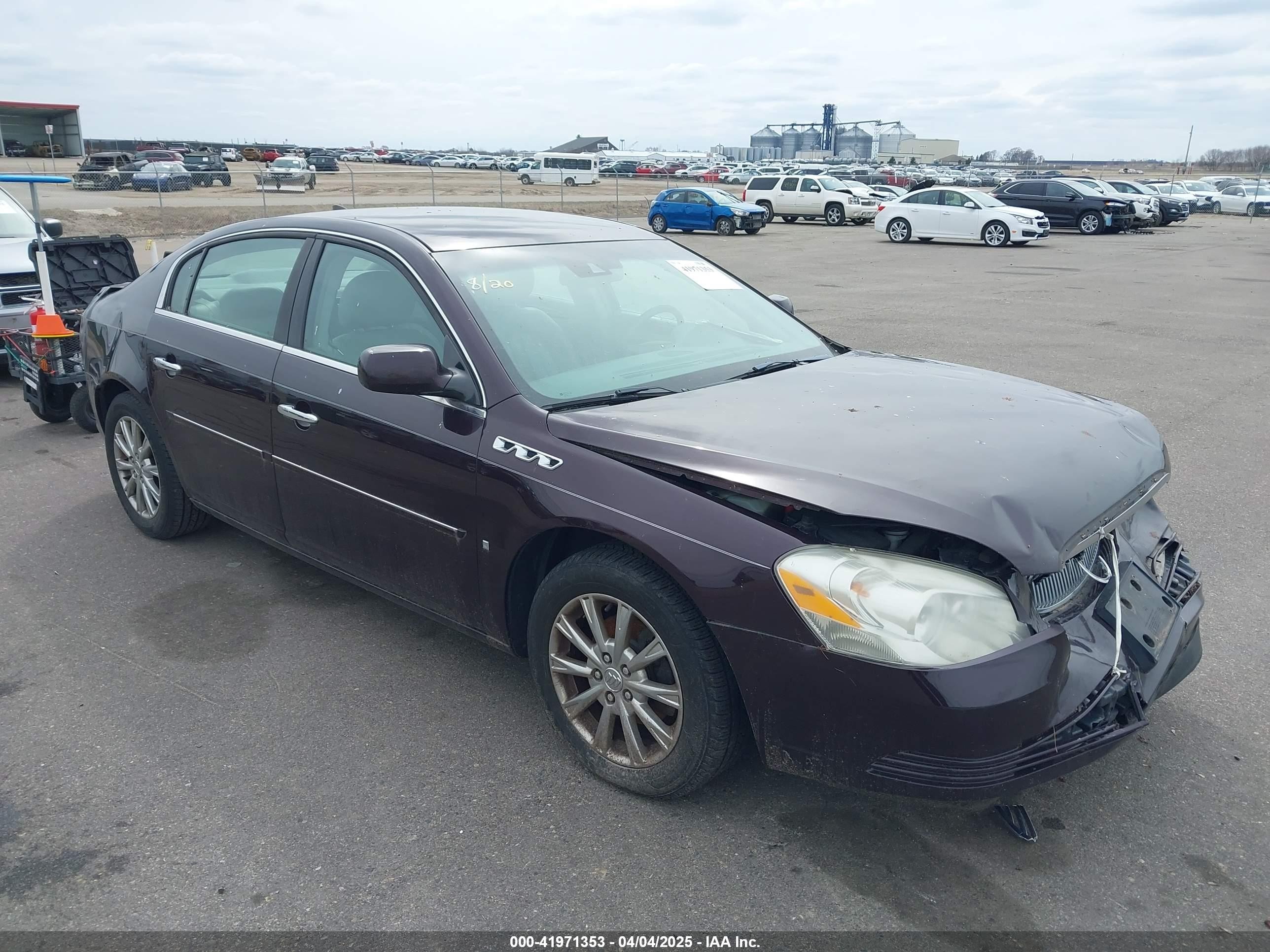 2009 Buick Lucerne Cxl-3 Purple vin: 1G4HD57M59U123372