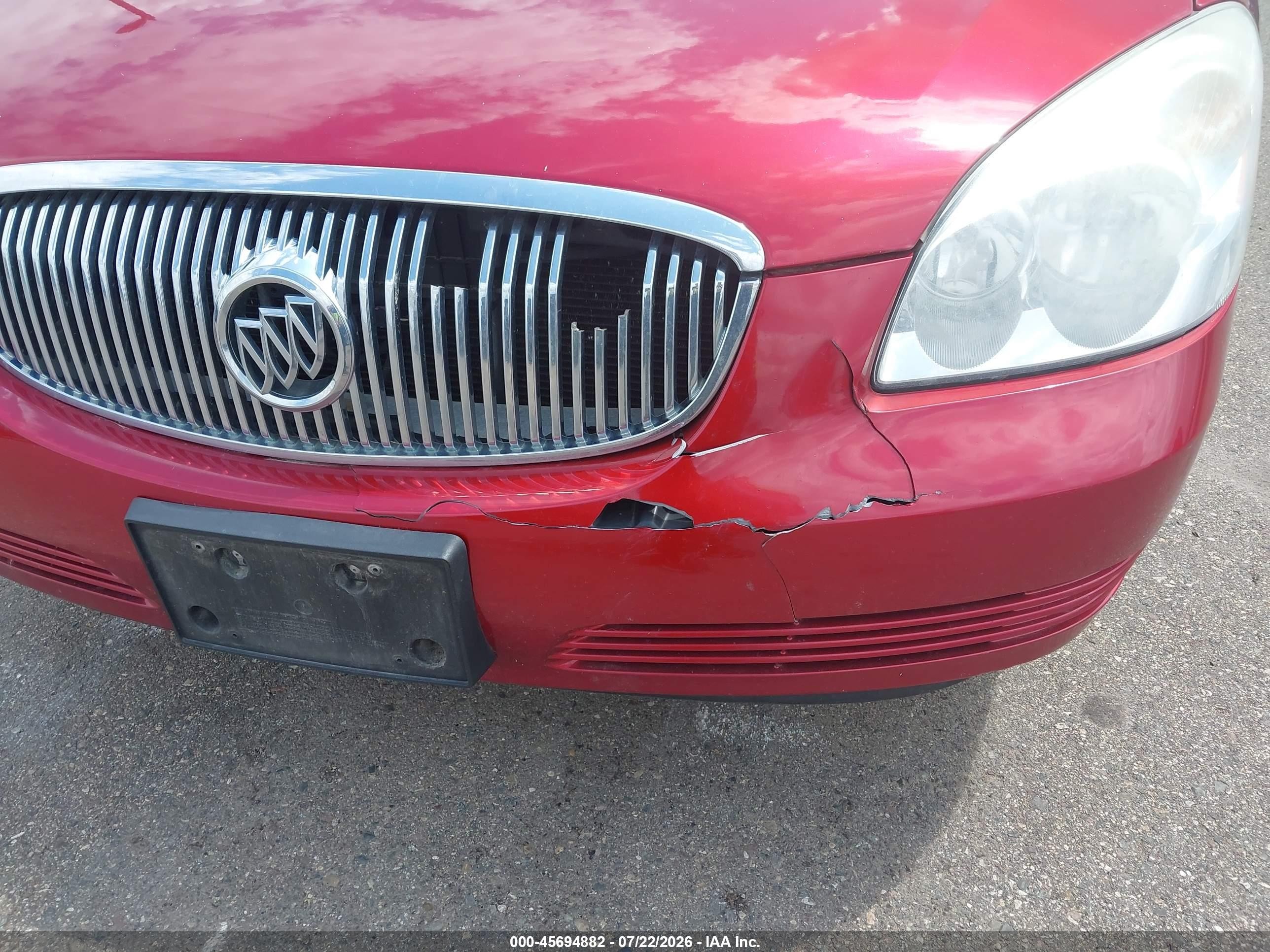 2009 Buick Lucerne Cxl-3 Red vin: 1G4HD57M89U131076
