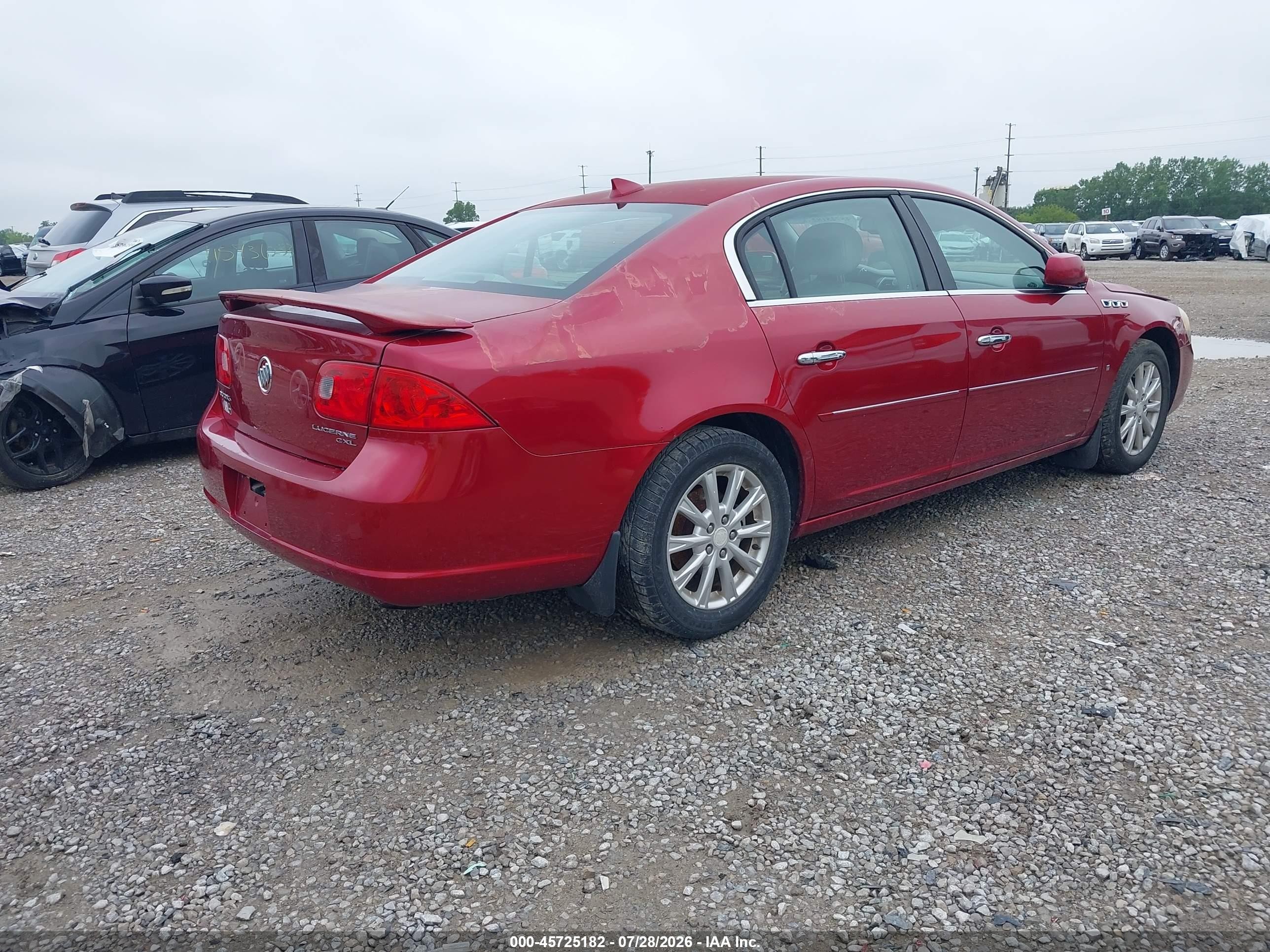 2009 Buick Lucerne Cxl Red vin: 1G4HD57MX9U141351