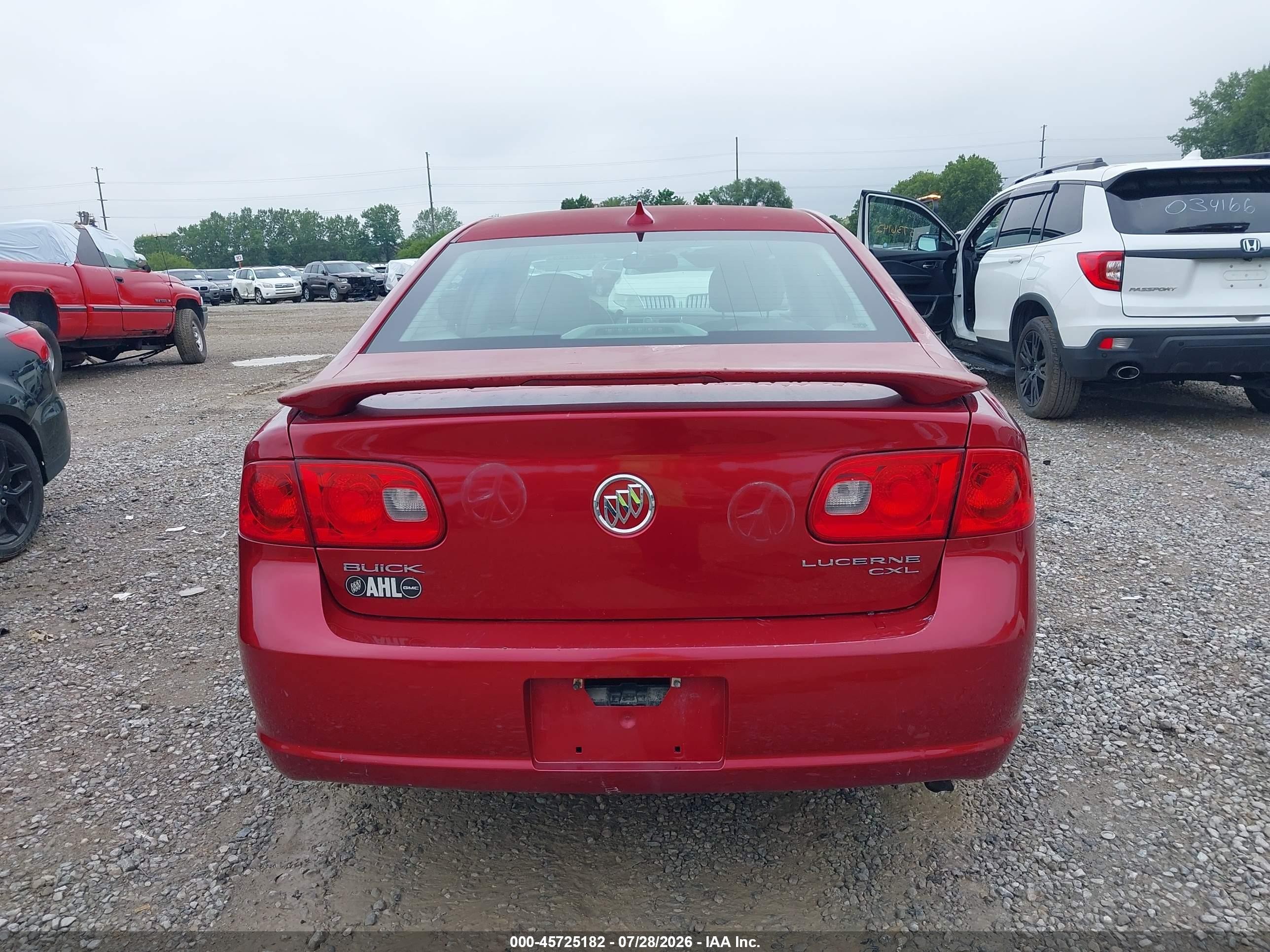 2009 Buick Lucerne Cxl Red vin: 1G4HD57MX9U141351