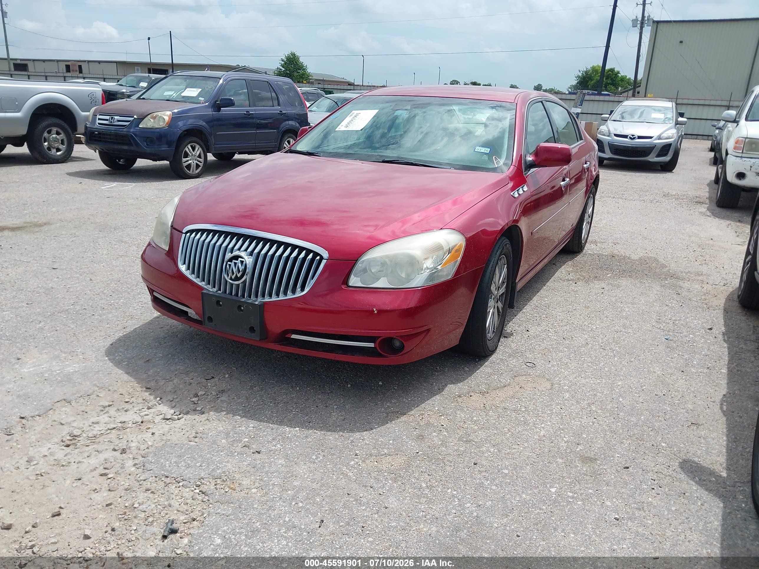 2011 Buick Lucerne Cxl Premium Красный vin: 1G4HJ5EM0BU140887