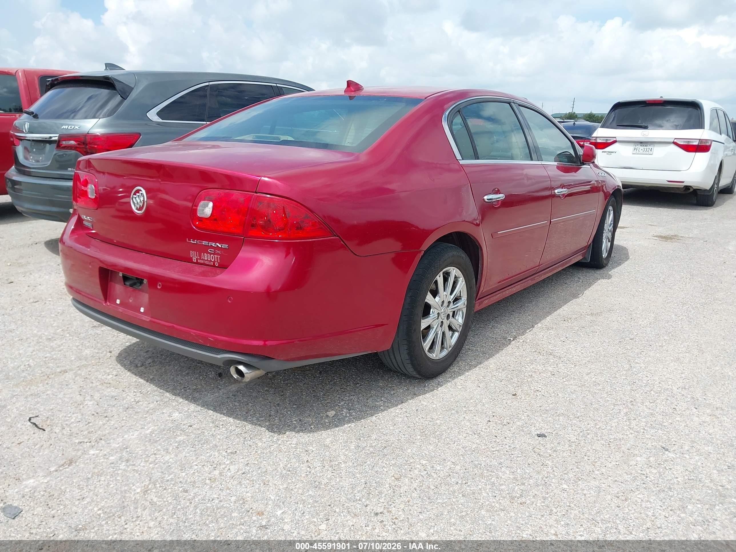 2011 Buick Lucerne Cxl Premium Красный vin: 1G4HJ5EM0BU140887