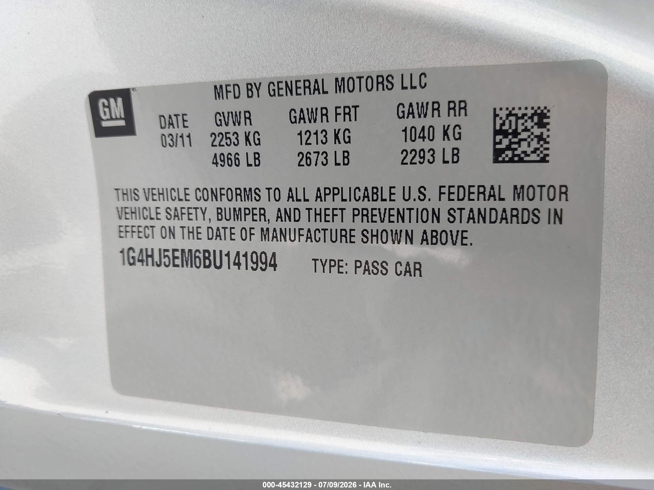 2011 Buick Lucerne Cxl Premium Silver vin: 1G4HJ5EM6BU141994