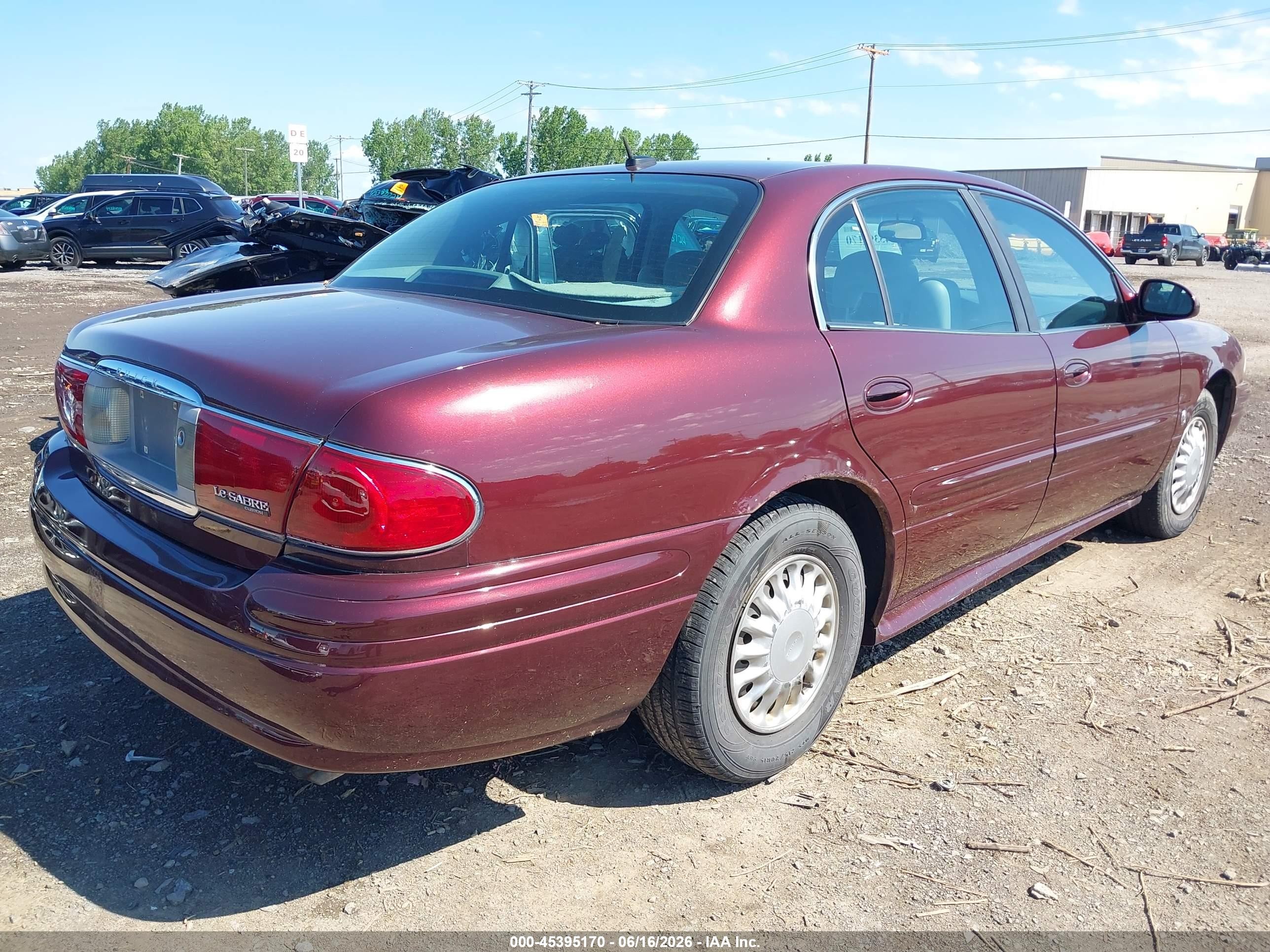 2005 Buick Lesabre Custom Maroon vin: 1G4HP52K05U224973