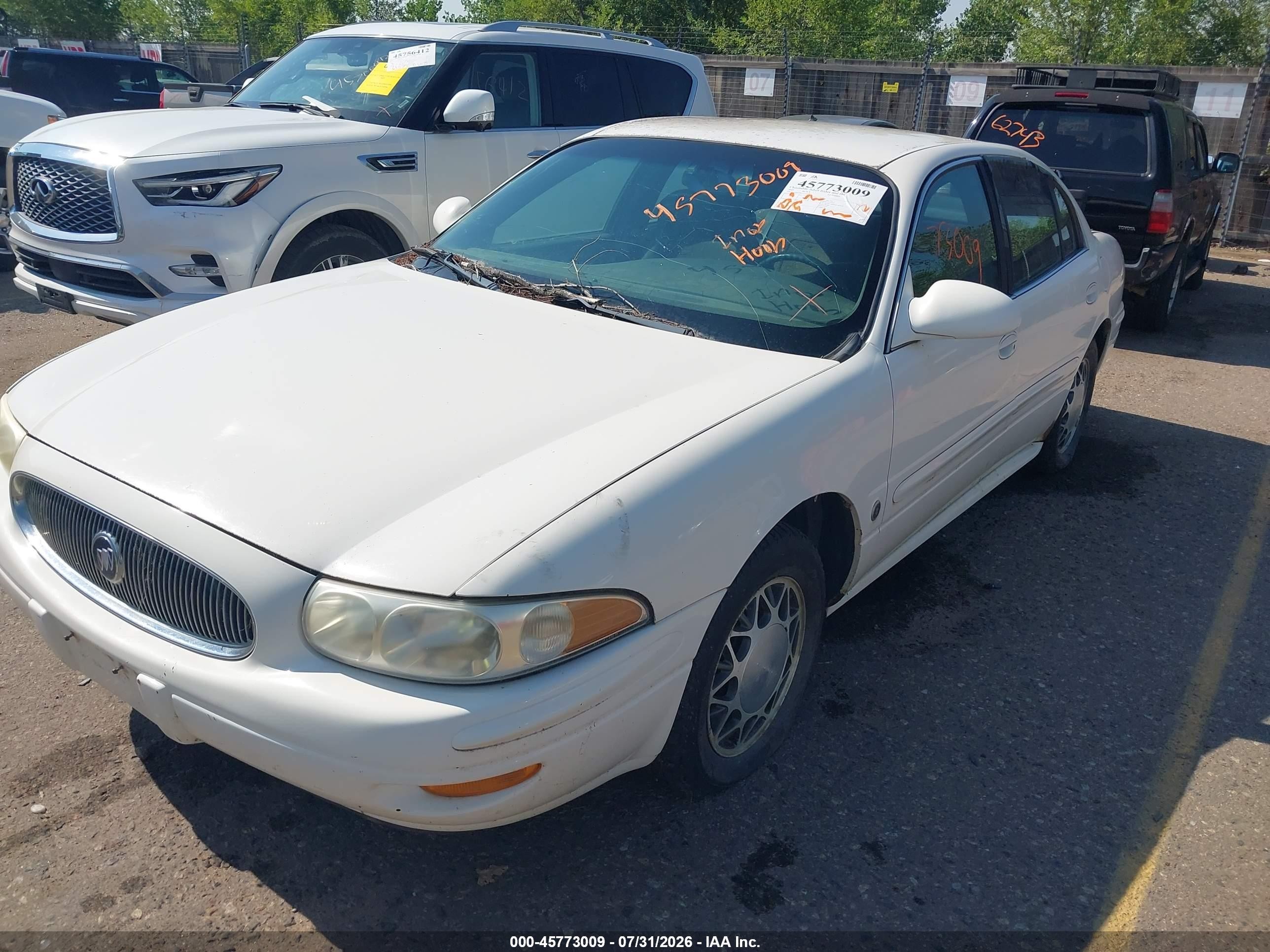 2003 Buick Lesabre Custom White vin: 1G4HP52K13U107111