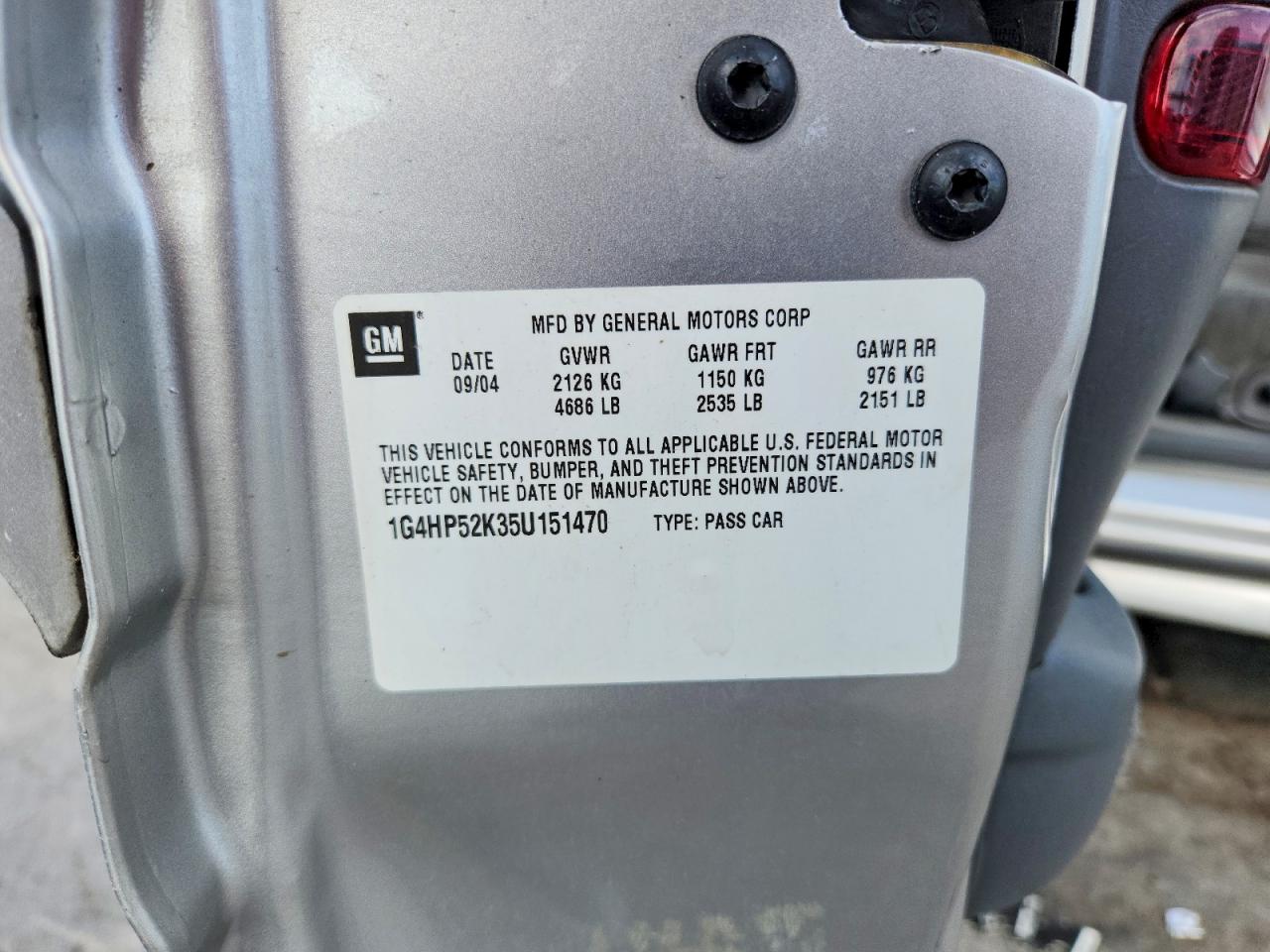 2005 Buick Lesabre Custom Silver vin: 1G4HP52K35U151470