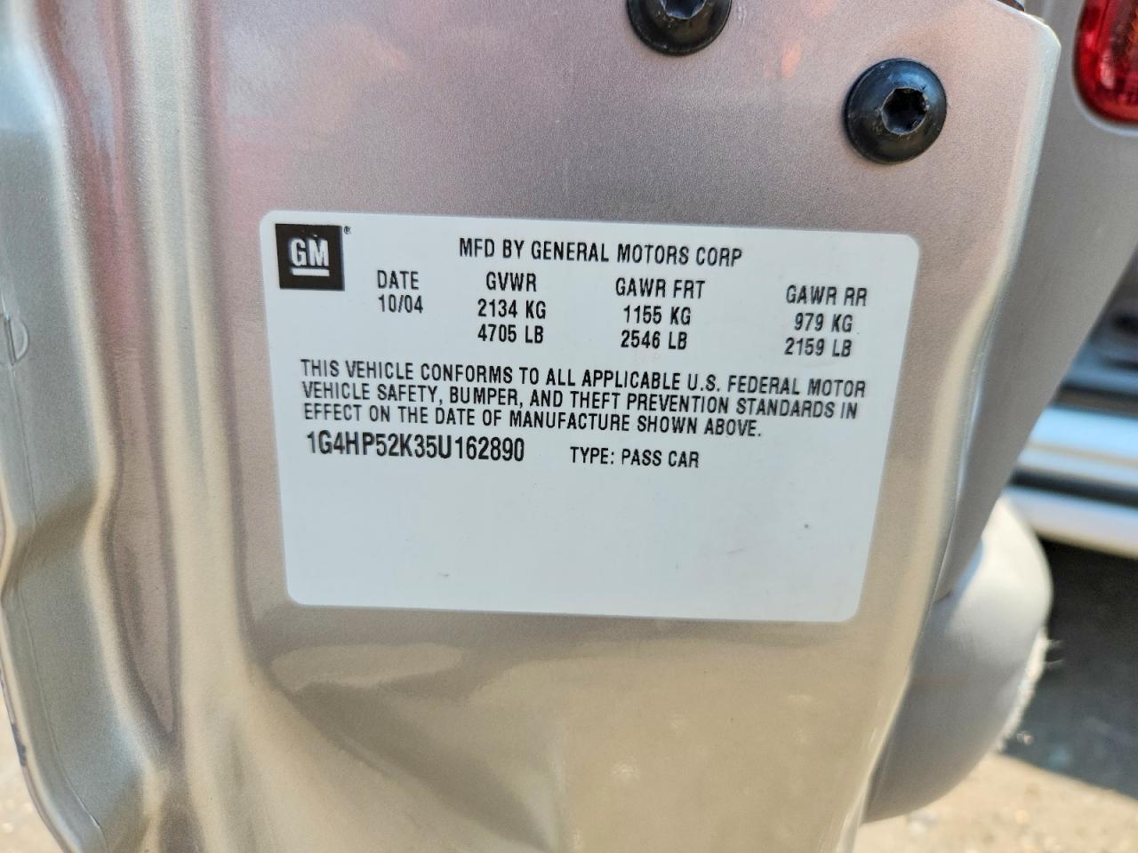 2005 Buick Lesabre Custom Silver vin: 1G4HP52K35U162890