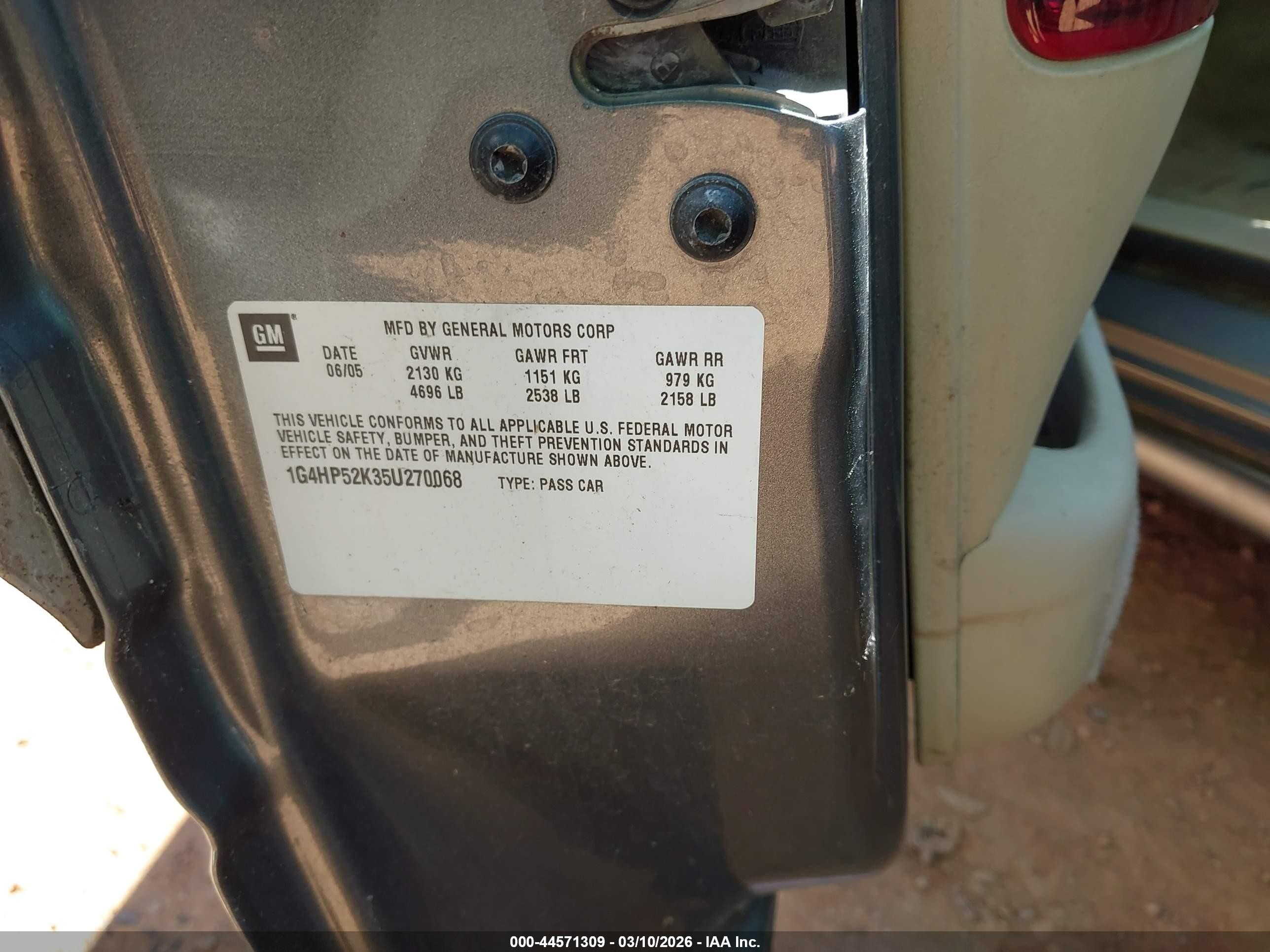 2005 Buick Lesabre Custom Silver vin: 1G4HP52K35U270068