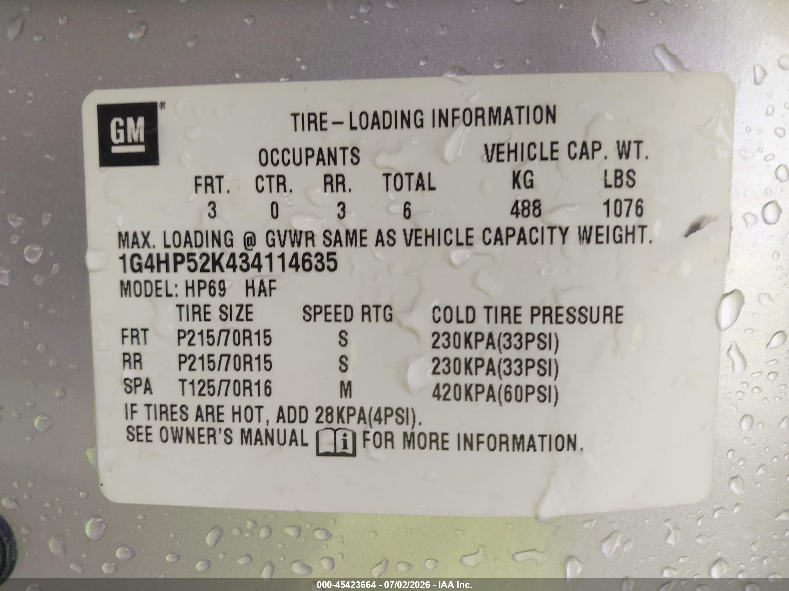 2003 Buick Lesabre Custom Silver vin: 1G4HP52K434114635