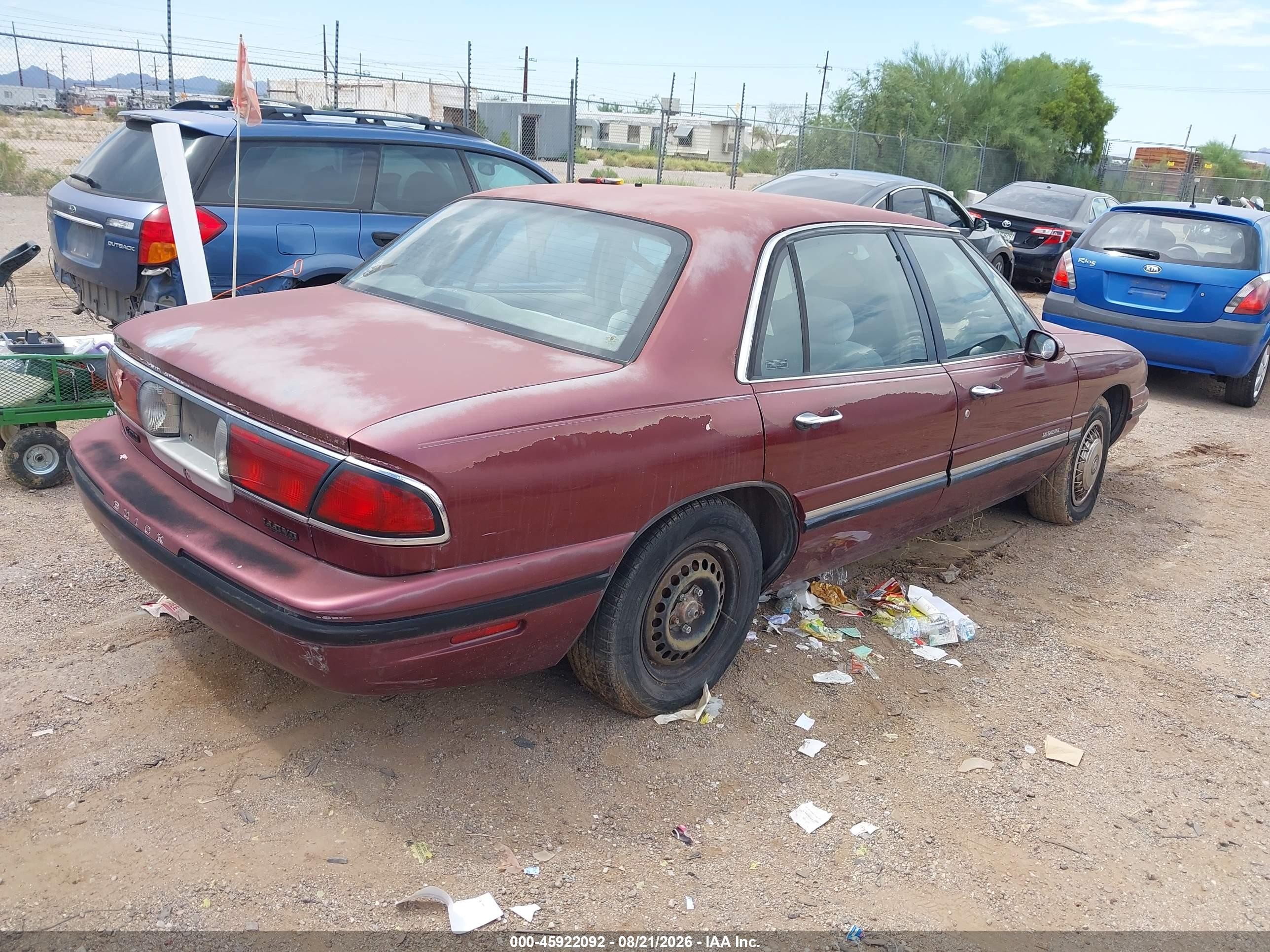 1999 Buick Lesabre Custom Red vin: 1G4HP52K4XH460697