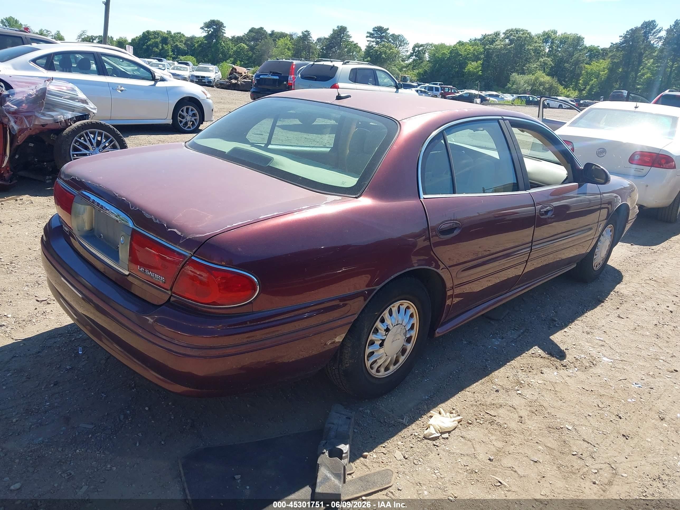 2005 Buick Lesabre Custom Burgundy vin: 1G4HP52K55U216903