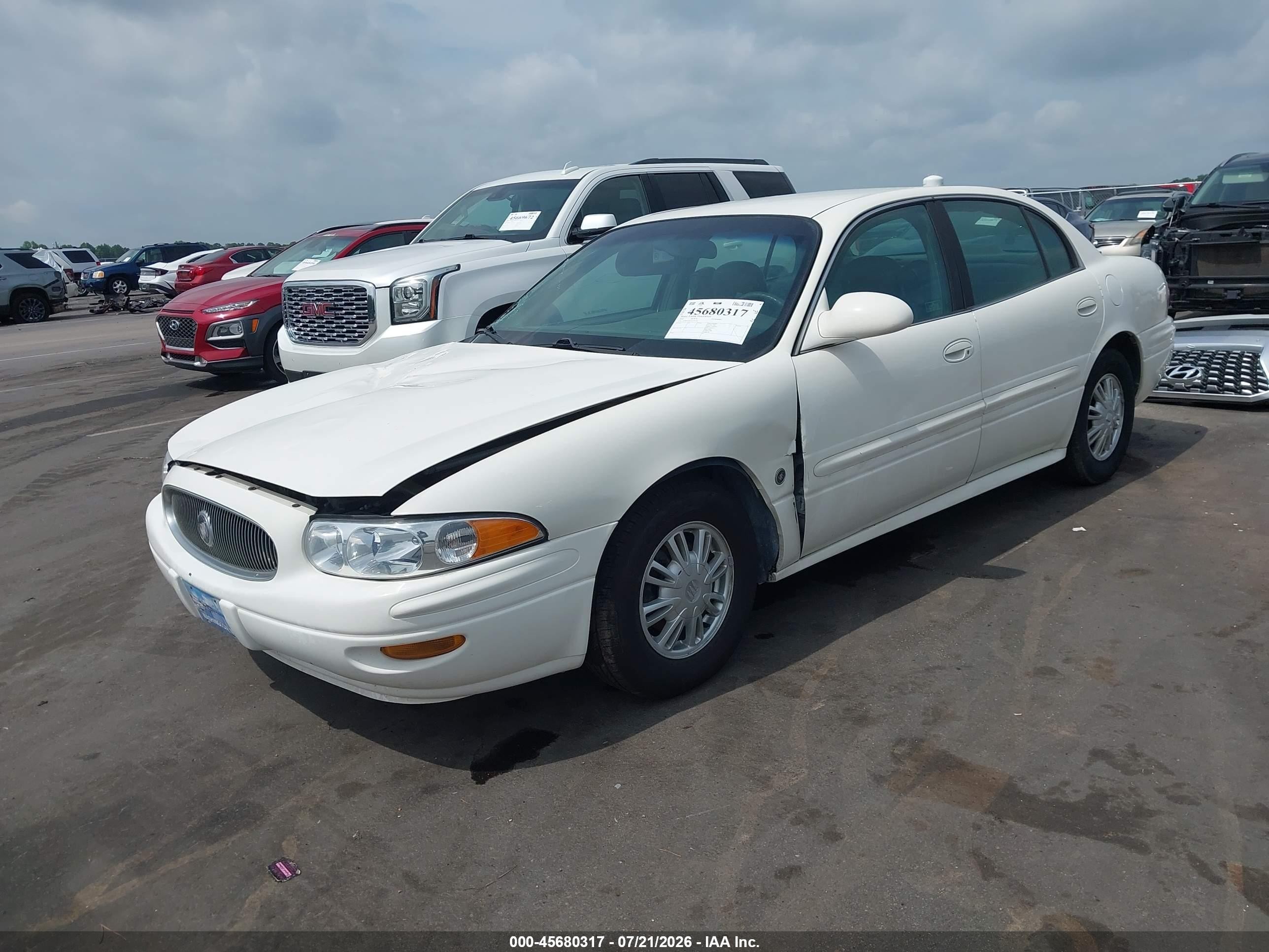 2005 Buick Lesabre Custom White vin: 1G4HP52K65U270730