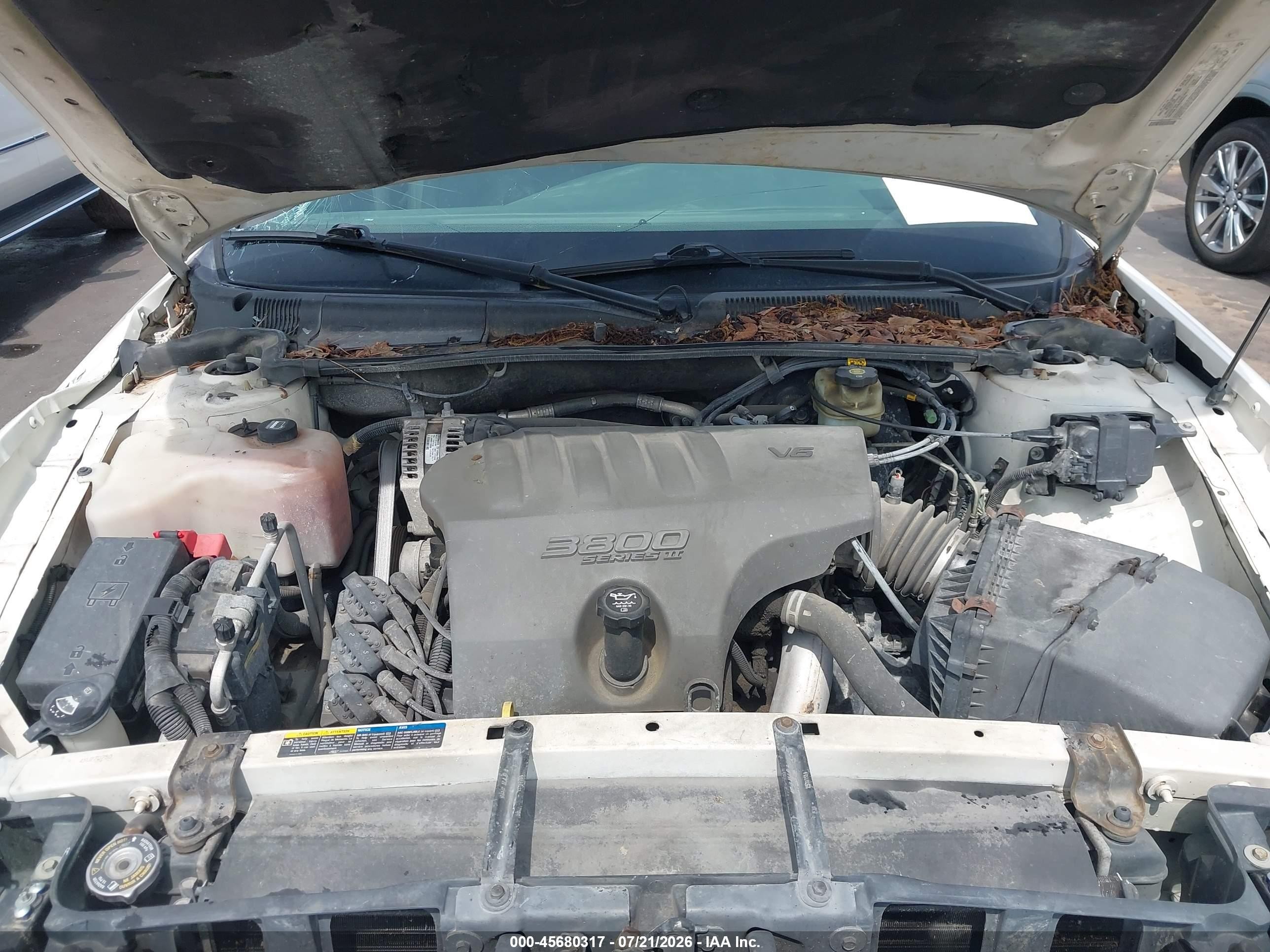 2005 Buick Lesabre Custom White vin: 1G4HP52K65U270730