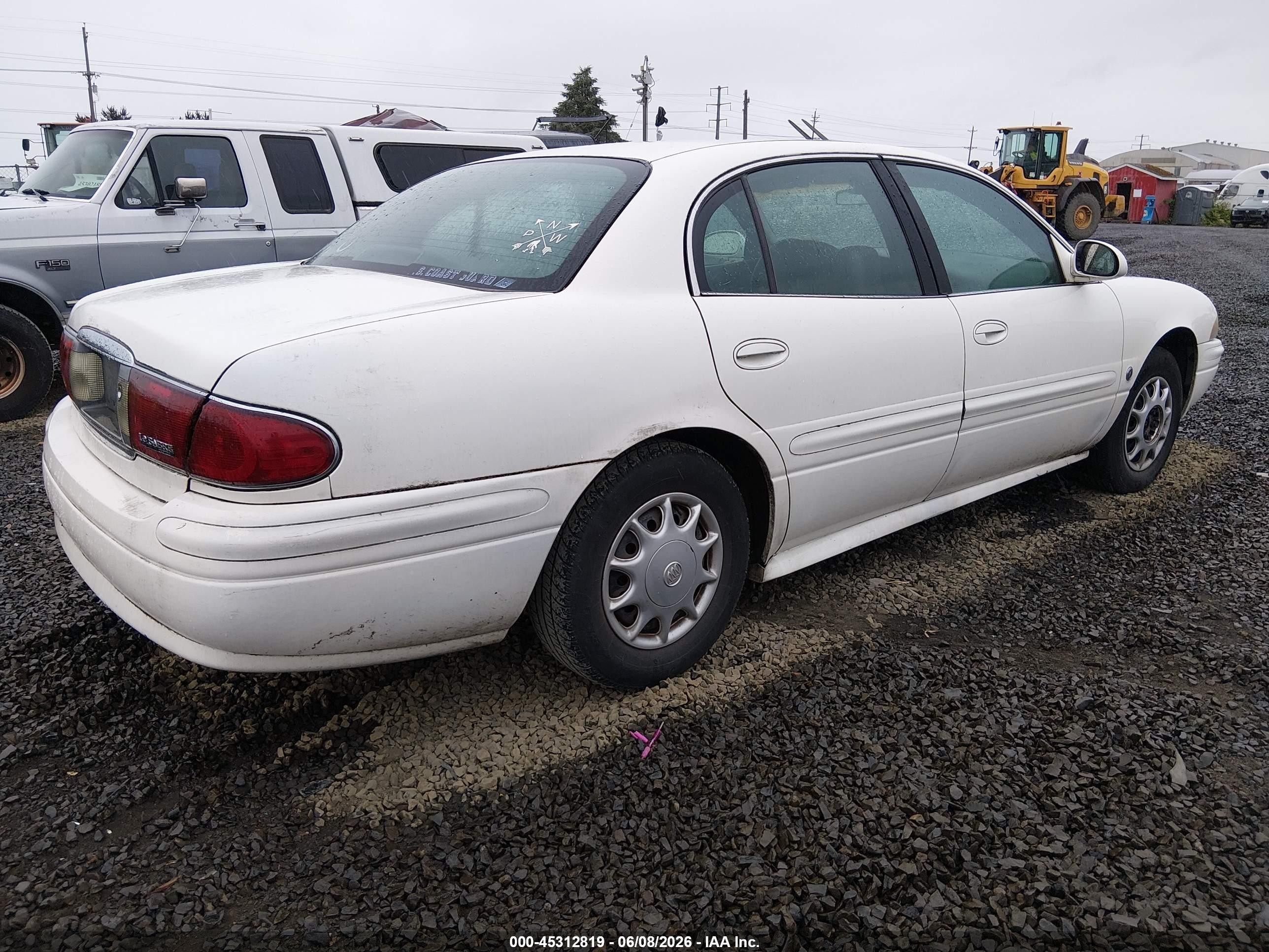 2004 Buick Lesabre Custom White vin: 1G4HP52K844105406
