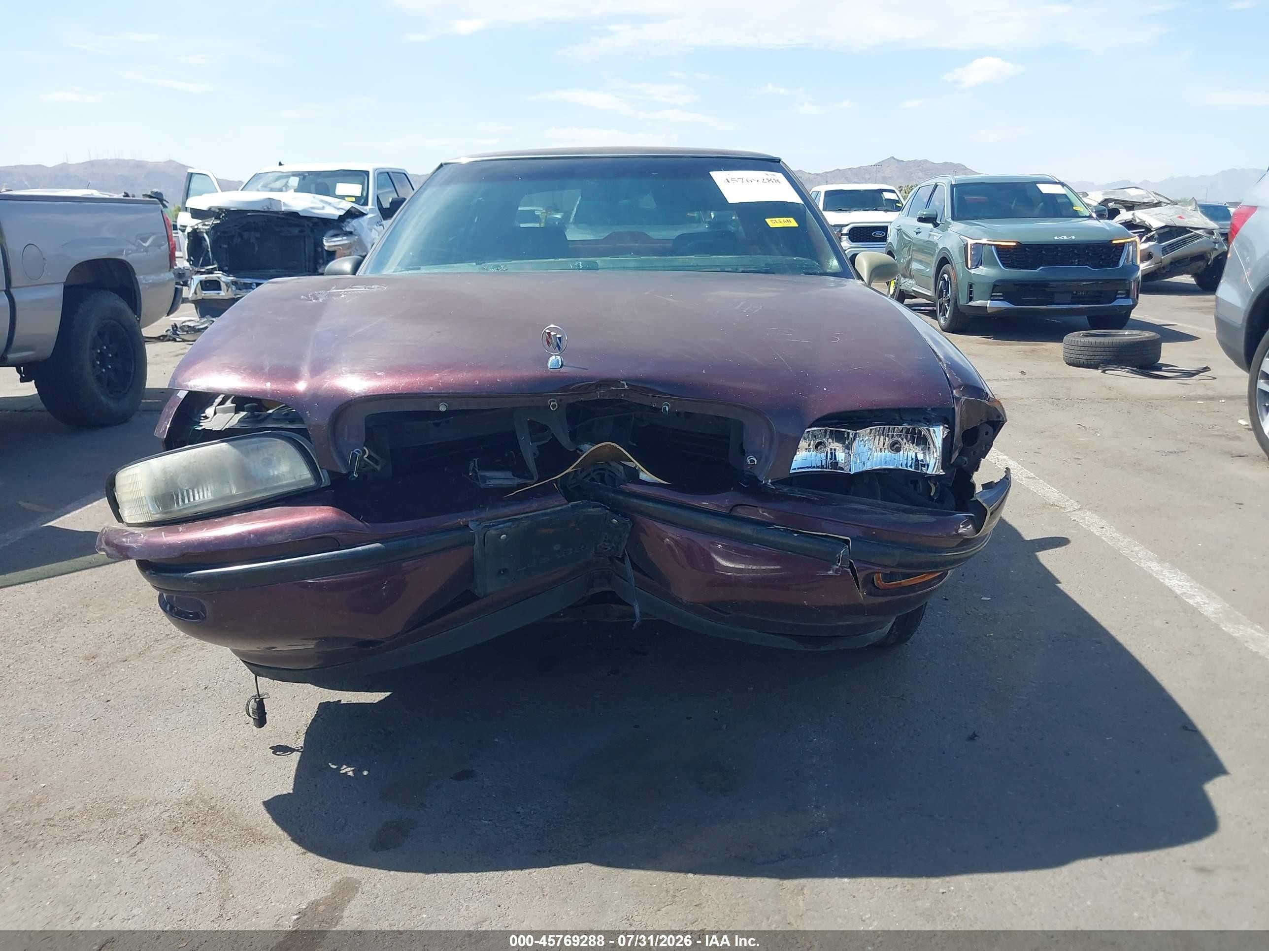 1997 Buick Lesabre Custom Maroon vin: 1G4HP52K8VH440997