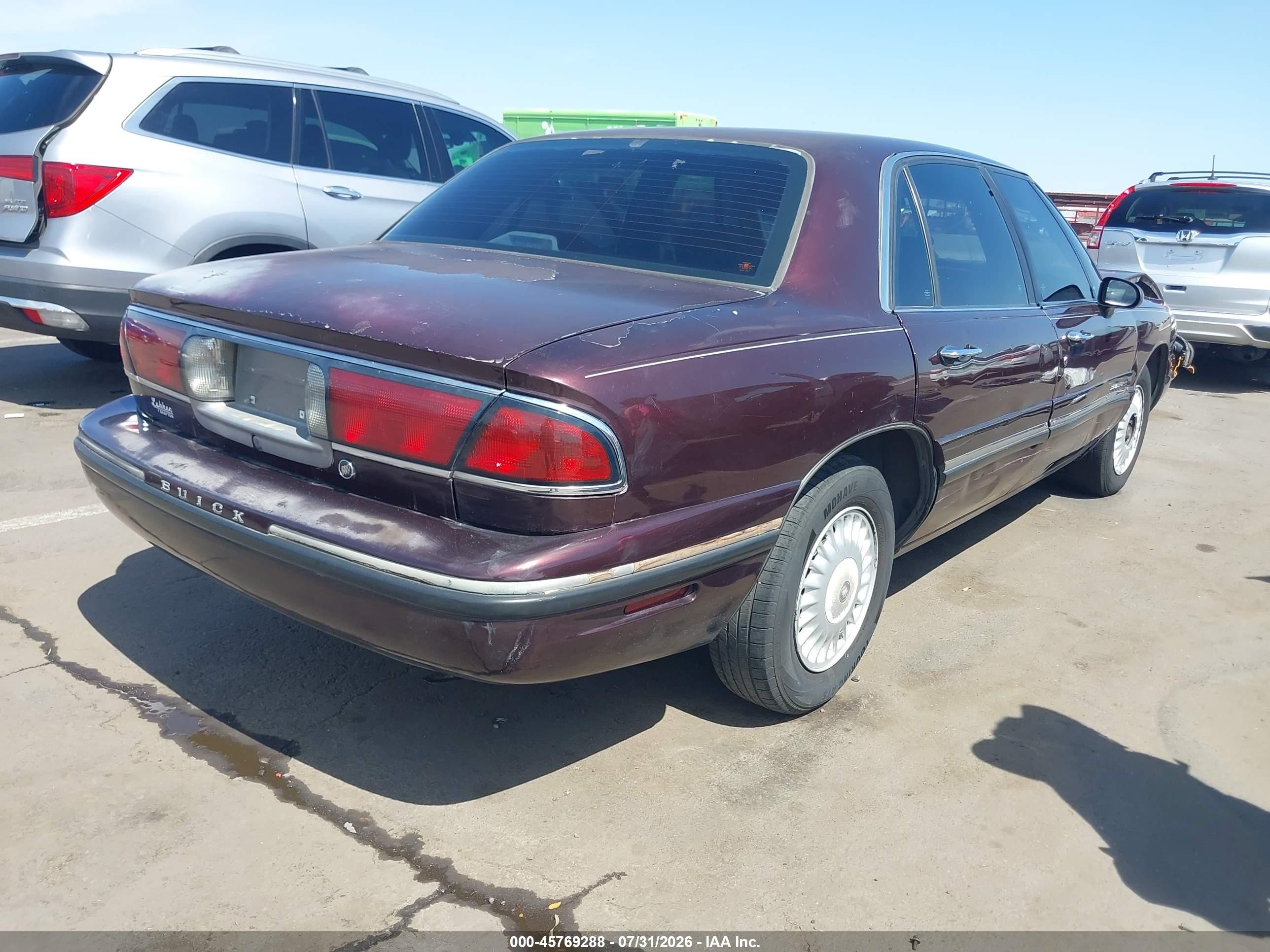 1997 Buick Lesabre Custom Maroon vin: 1G4HP52K8VH440997