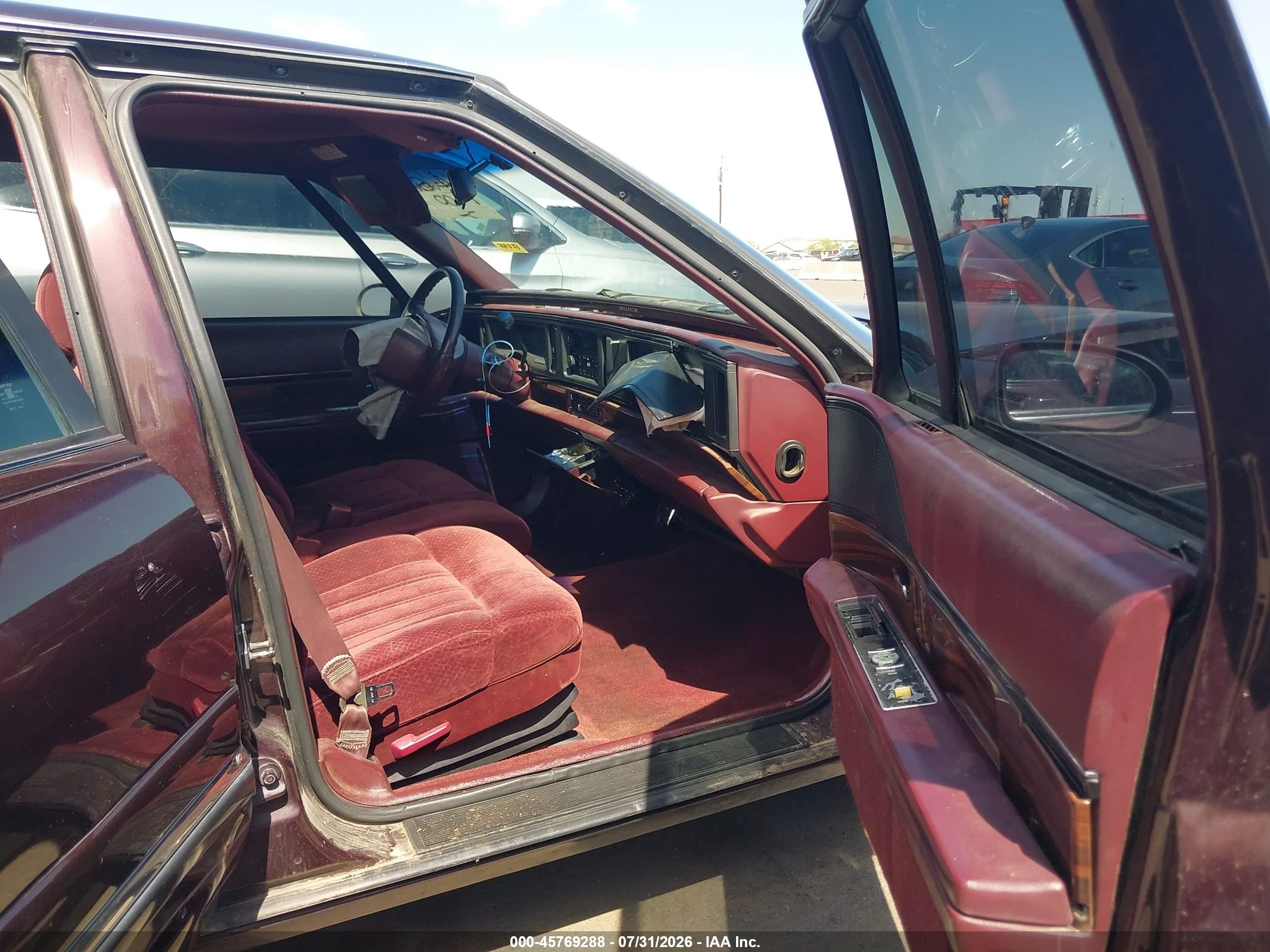 1997 Buick Lesabre Custom Maroon vin: 1G4HP52K8VH440997