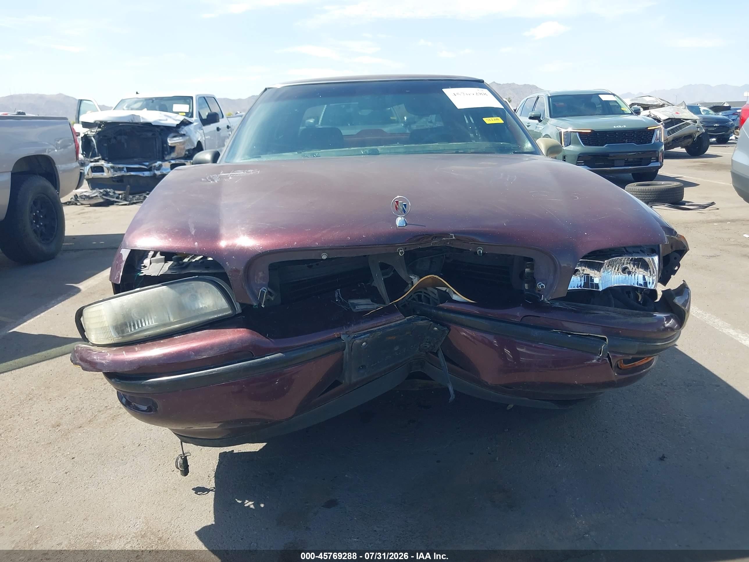 1997 Buick Lesabre Custom Maroon vin: 1G4HP52K8VH440997
