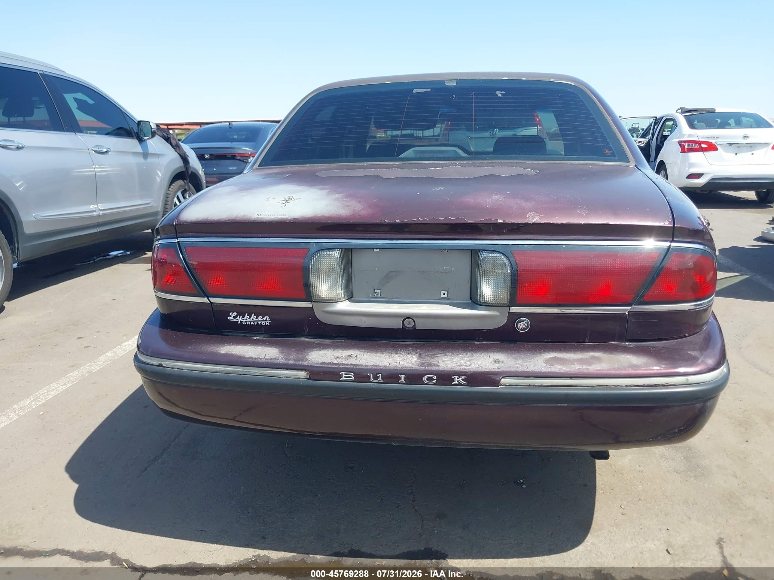 1997 Buick Lesabre Custom Maroon vin: 1G4HP52K8VH440997
