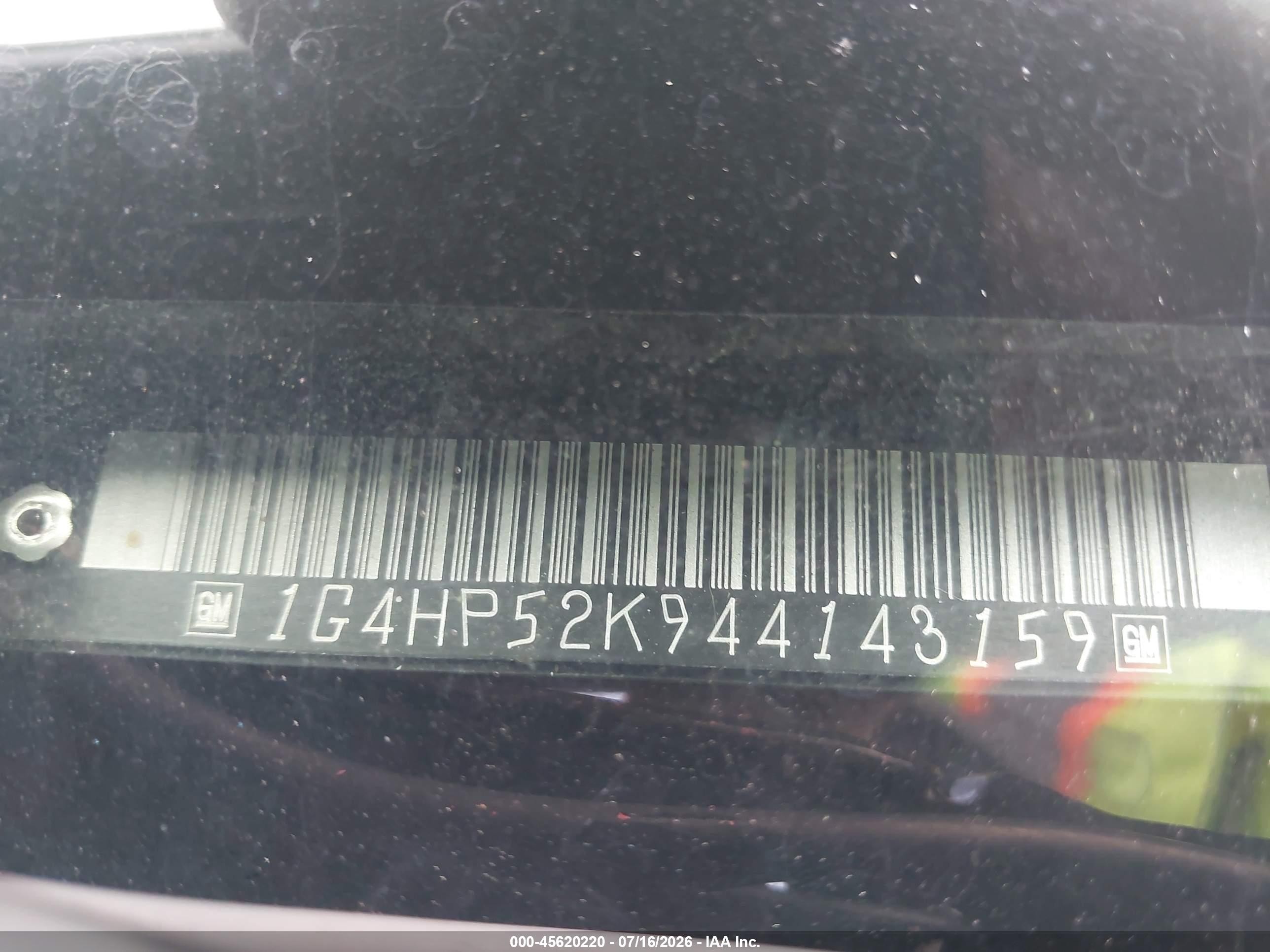 2004 Buick Lesabre Custom Champagne vin: 1G4HP52K944143159