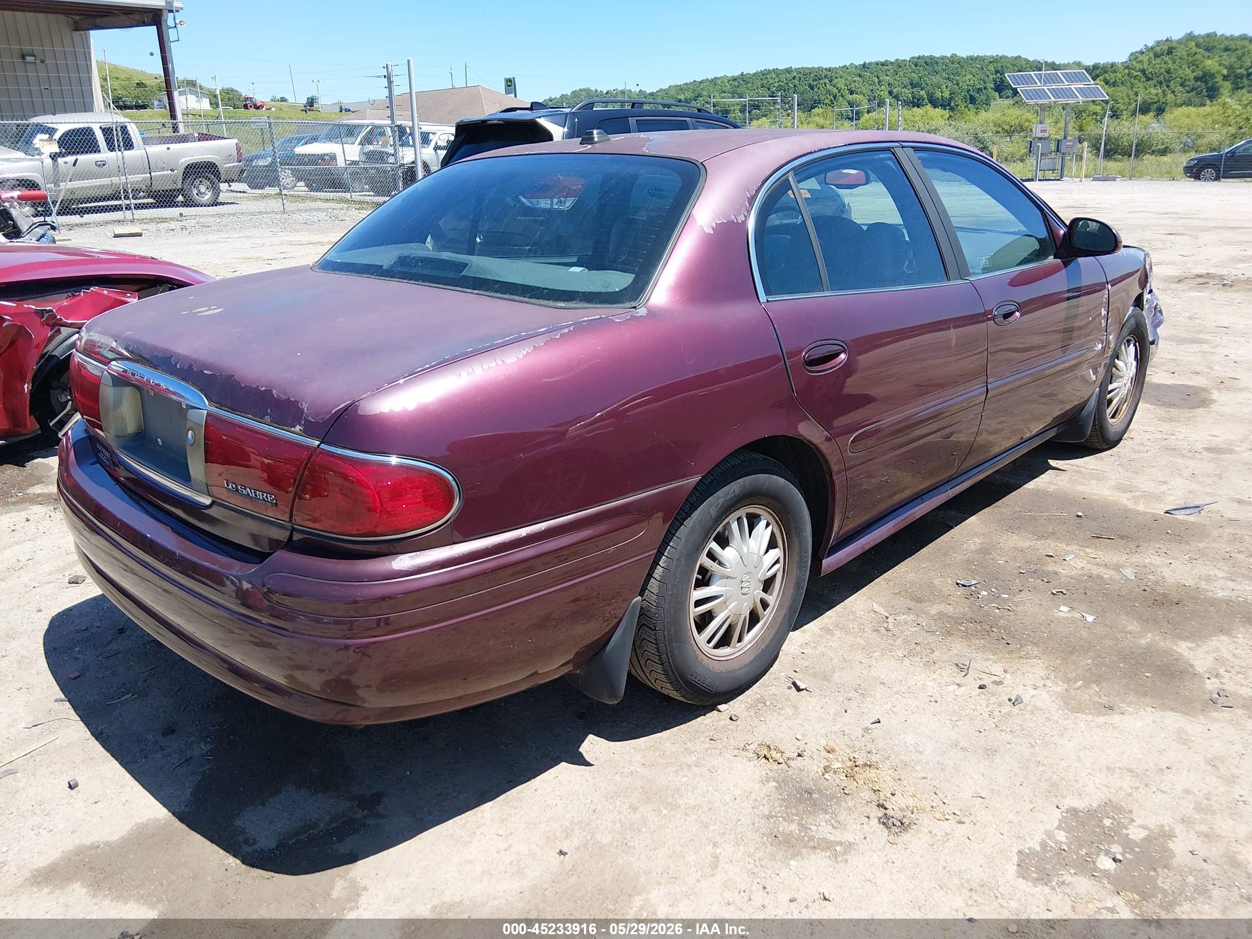 2004 Buick Lesabre Custom Темно-бордовый vin: 1G4HP52K94U200959