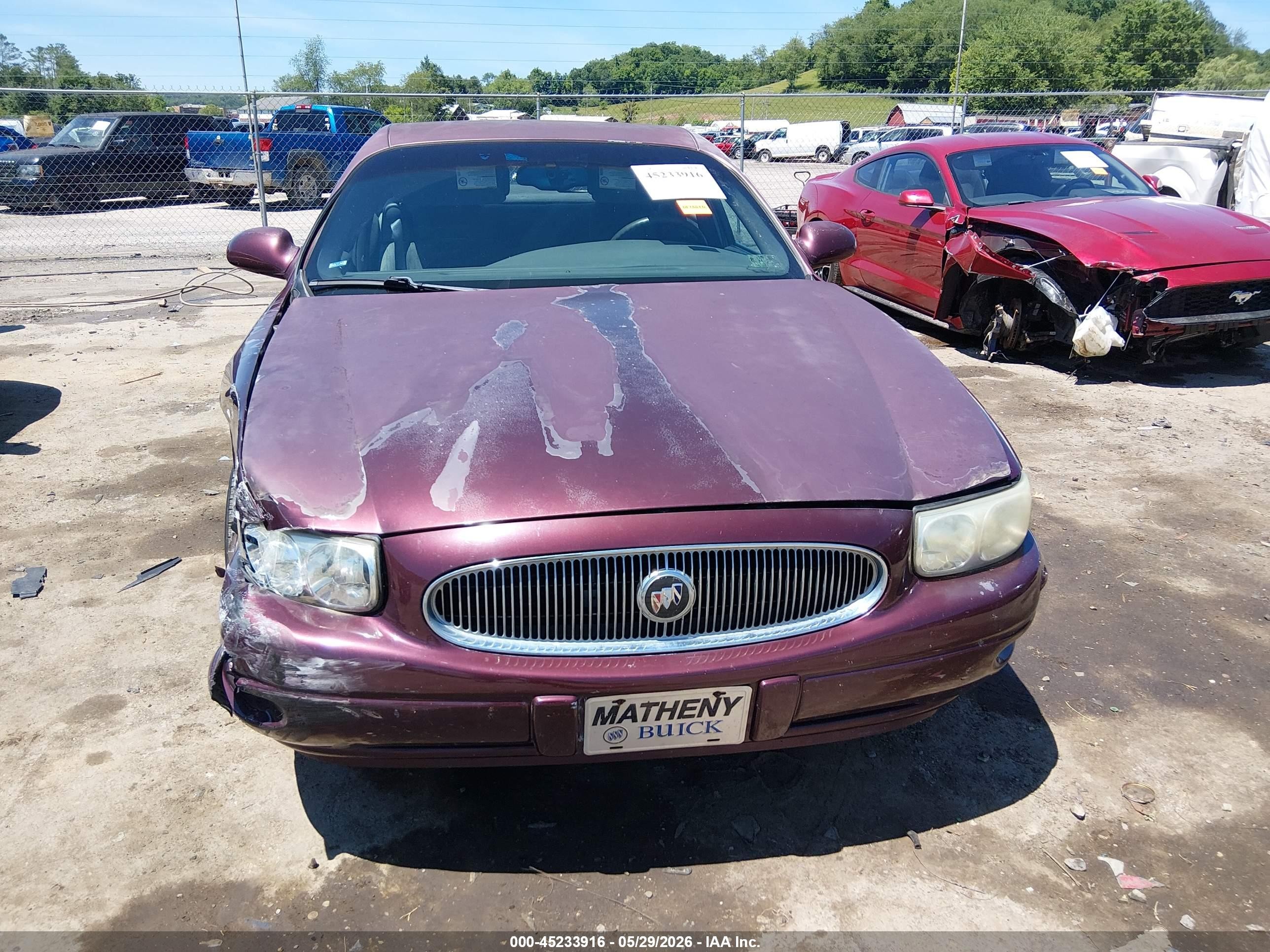 2004 Buick Lesabre Custom Темно-бордовый vin: 1G4HP52K94U200959