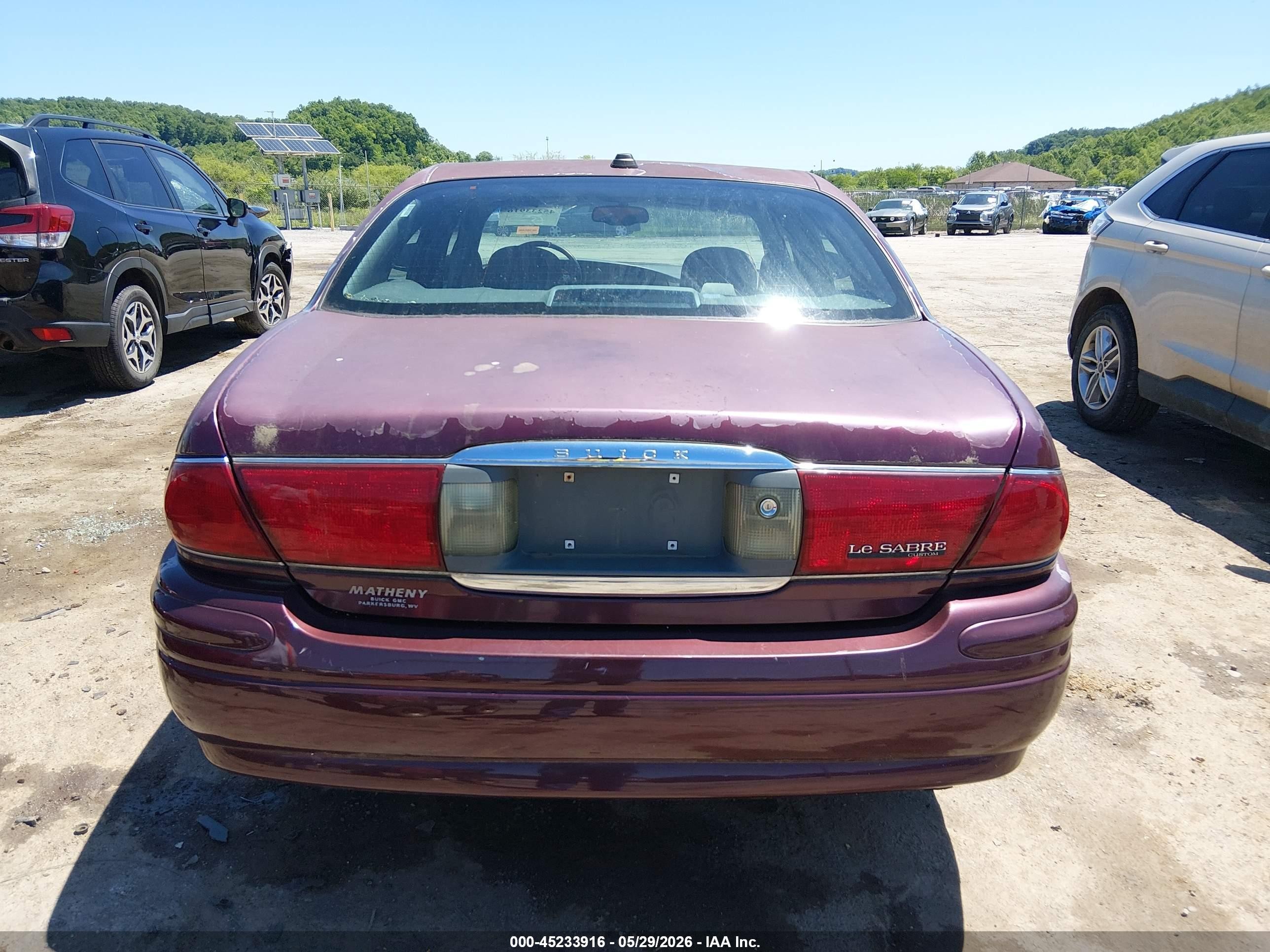 2004 Buick Lesabre Custom Темно-бордовый vin: 1G4HP52K94U200959