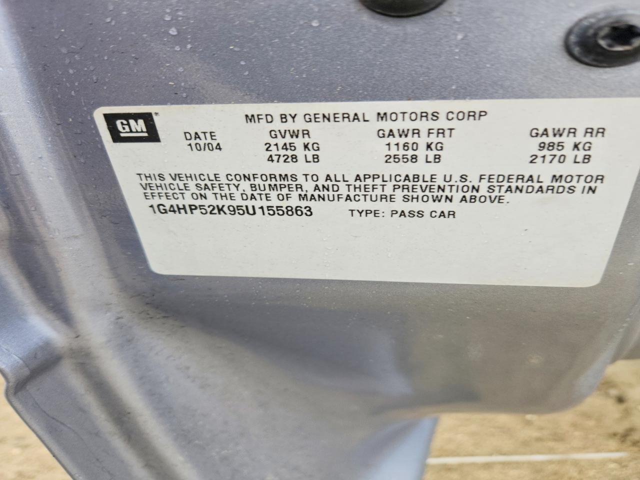 2005 Buick Lesabre Custom Silver vin: 1G4HP52K95U155863