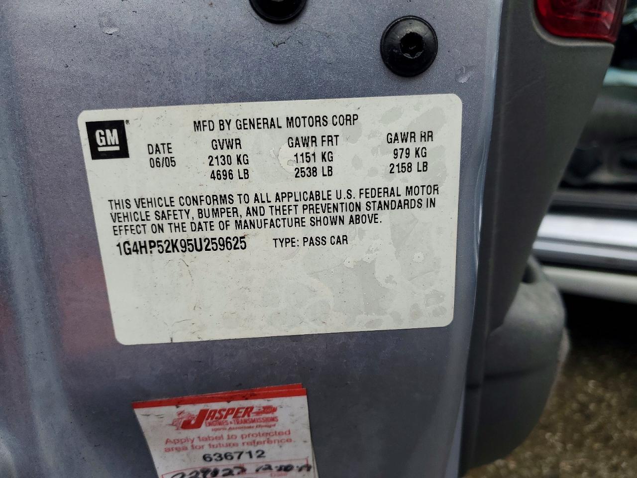 2005 Buick Lesabre Custom Silver vin: 1G4HP52K95U259625