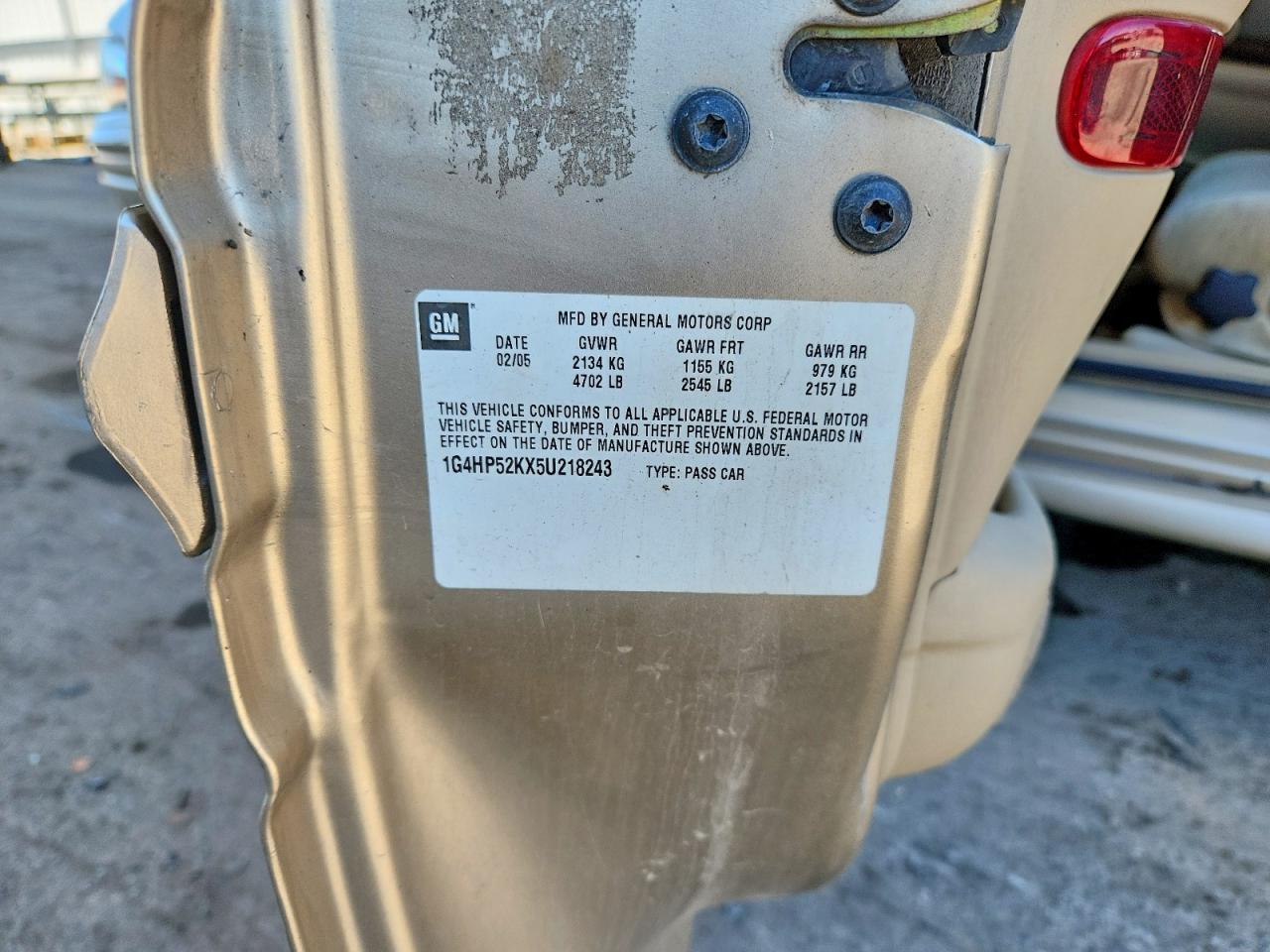 2005 Buick Lesabre Custom Tan vin: 1G4HP52KX5U218243
