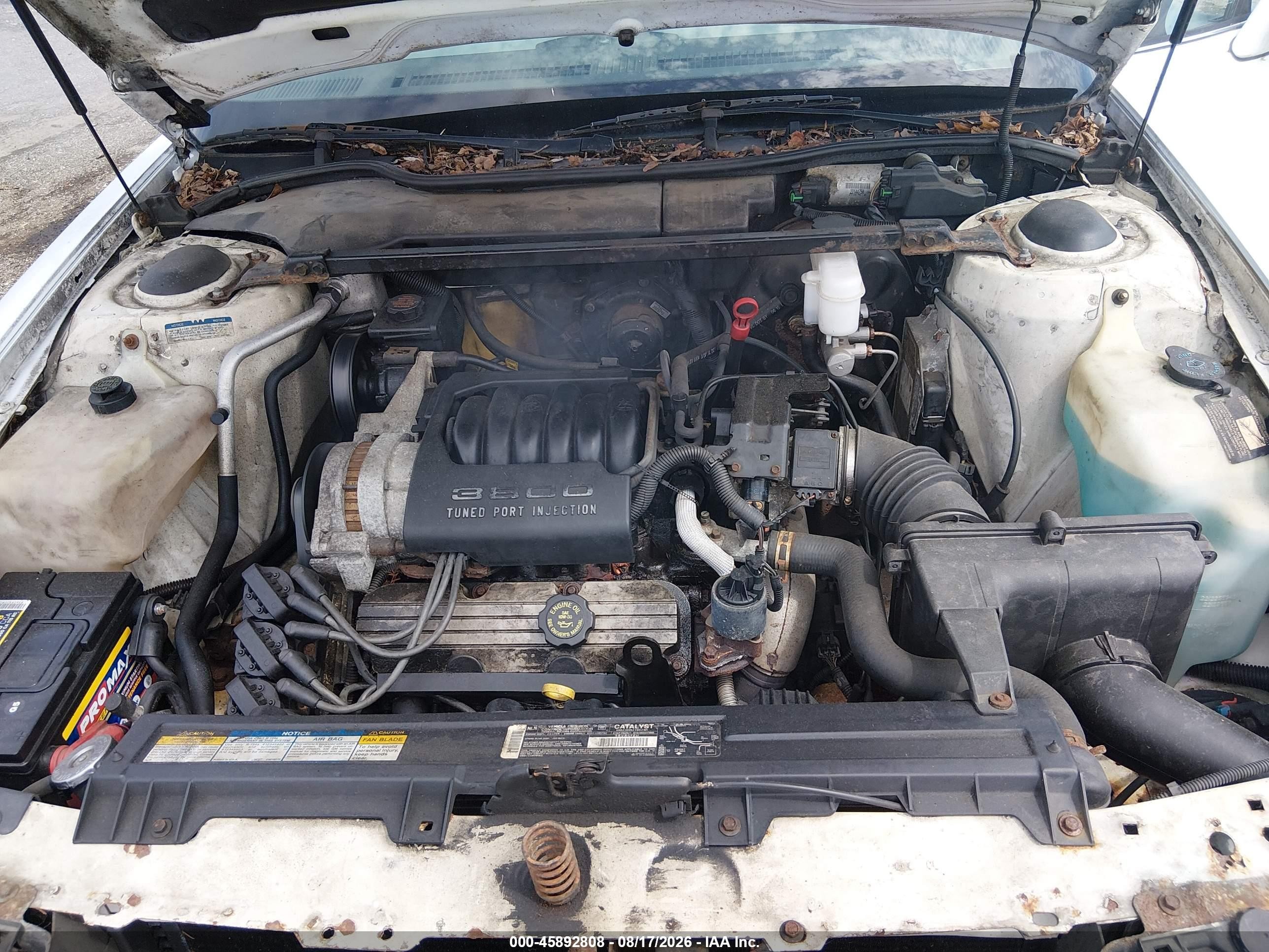 1995 Buick Lesabre Custom White vin: 1G4HP52L1SH405710