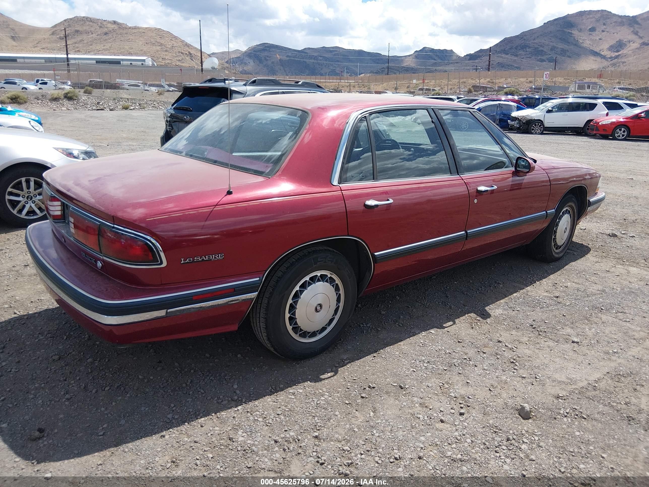 1994 Buick Lesabre Custom Red vin: 1G4HP52L4RH529223