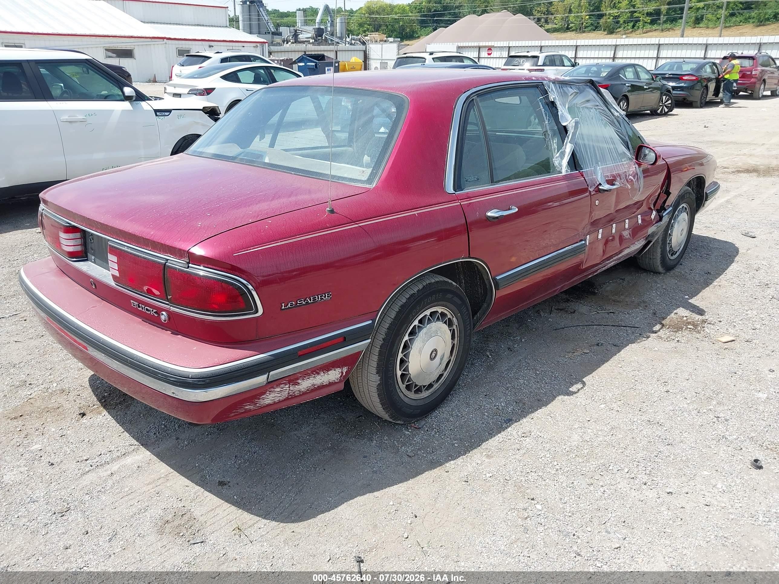 1995 Buick Lesabre Custom Red vin: 1G4HP52L5SH449046