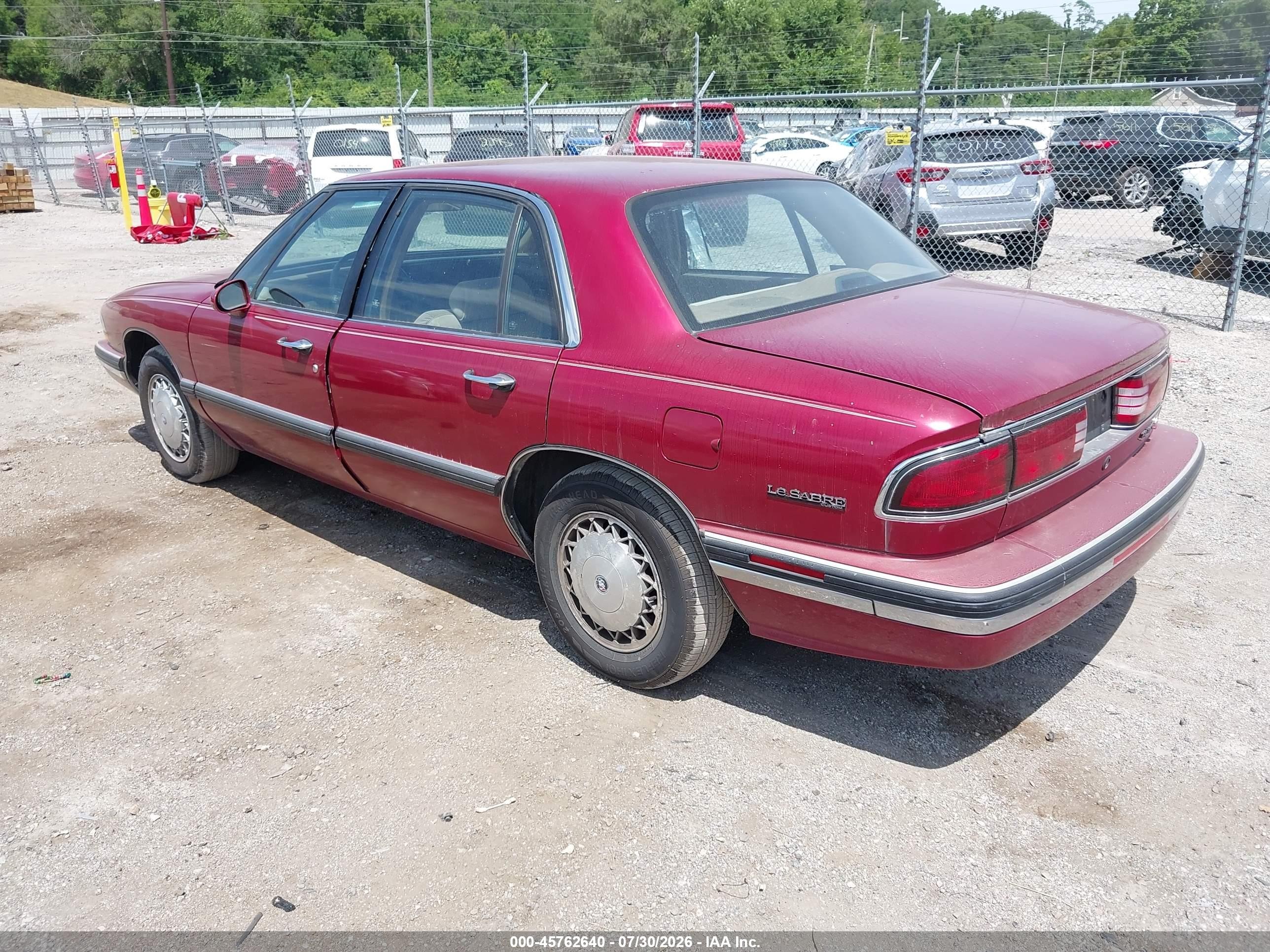 1995 Buick Lesabre Custom Red vin: 1G4HP52L5SH449046