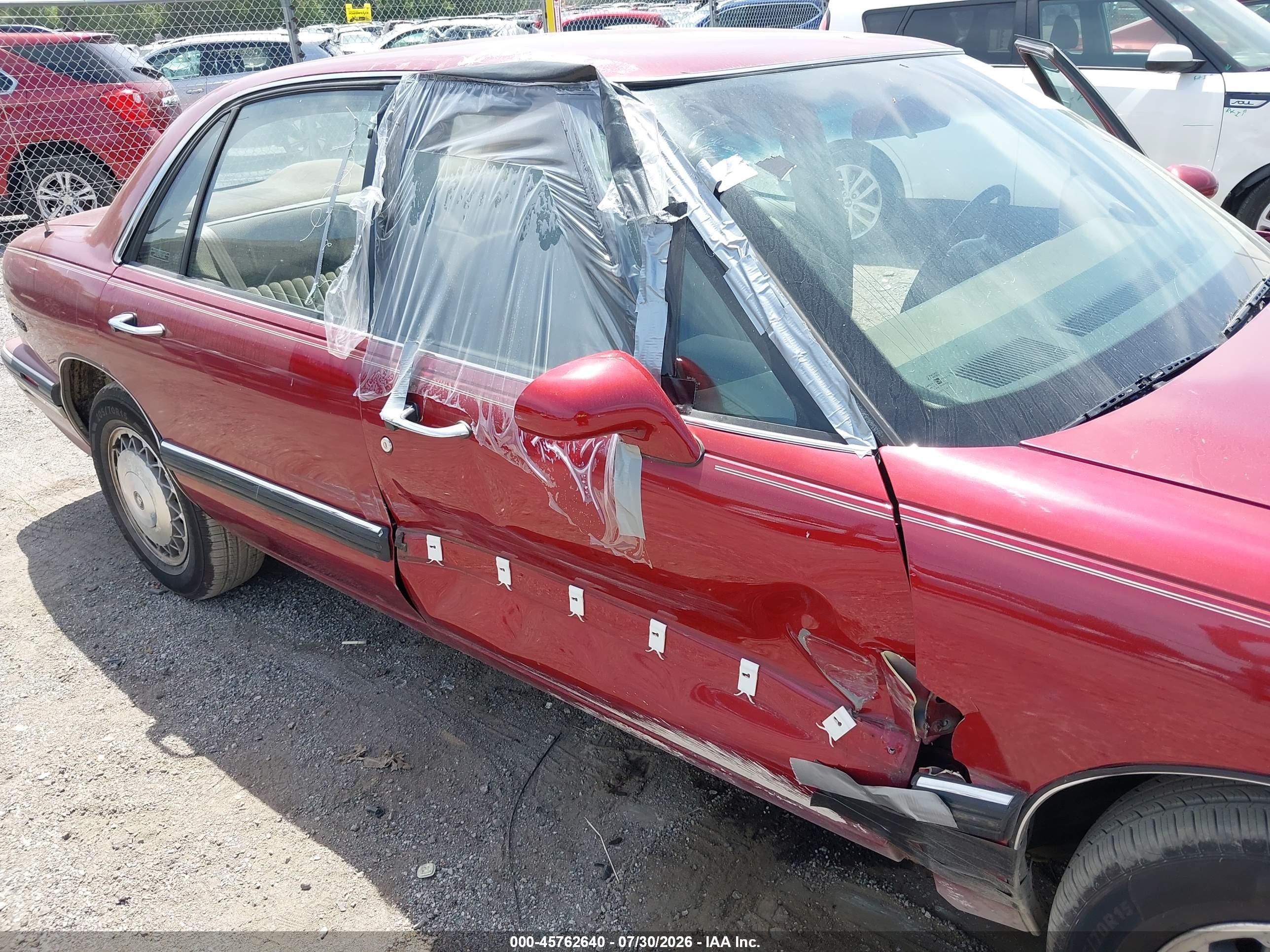 1995 Buick Lesabre Custom Red vin: 1G4HP52L5SH449046