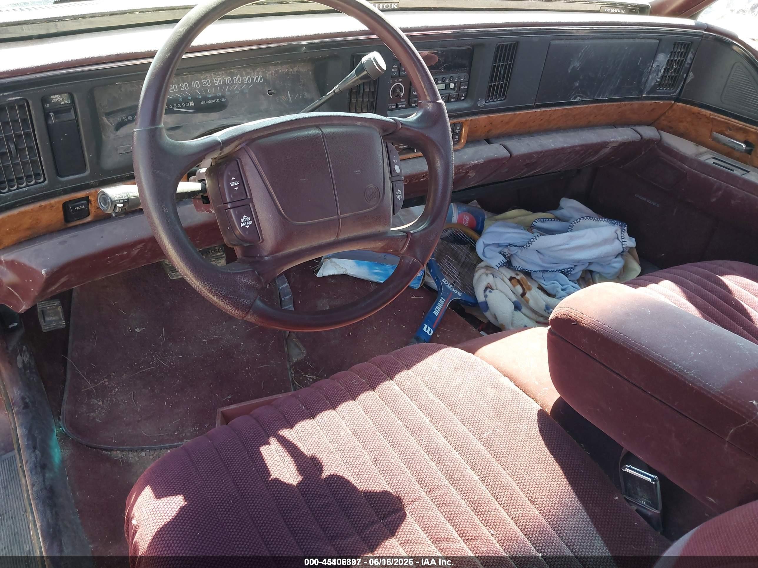 1995 Buick Lesabre Custom Maroon vin: 1G4HP52L9SH405681