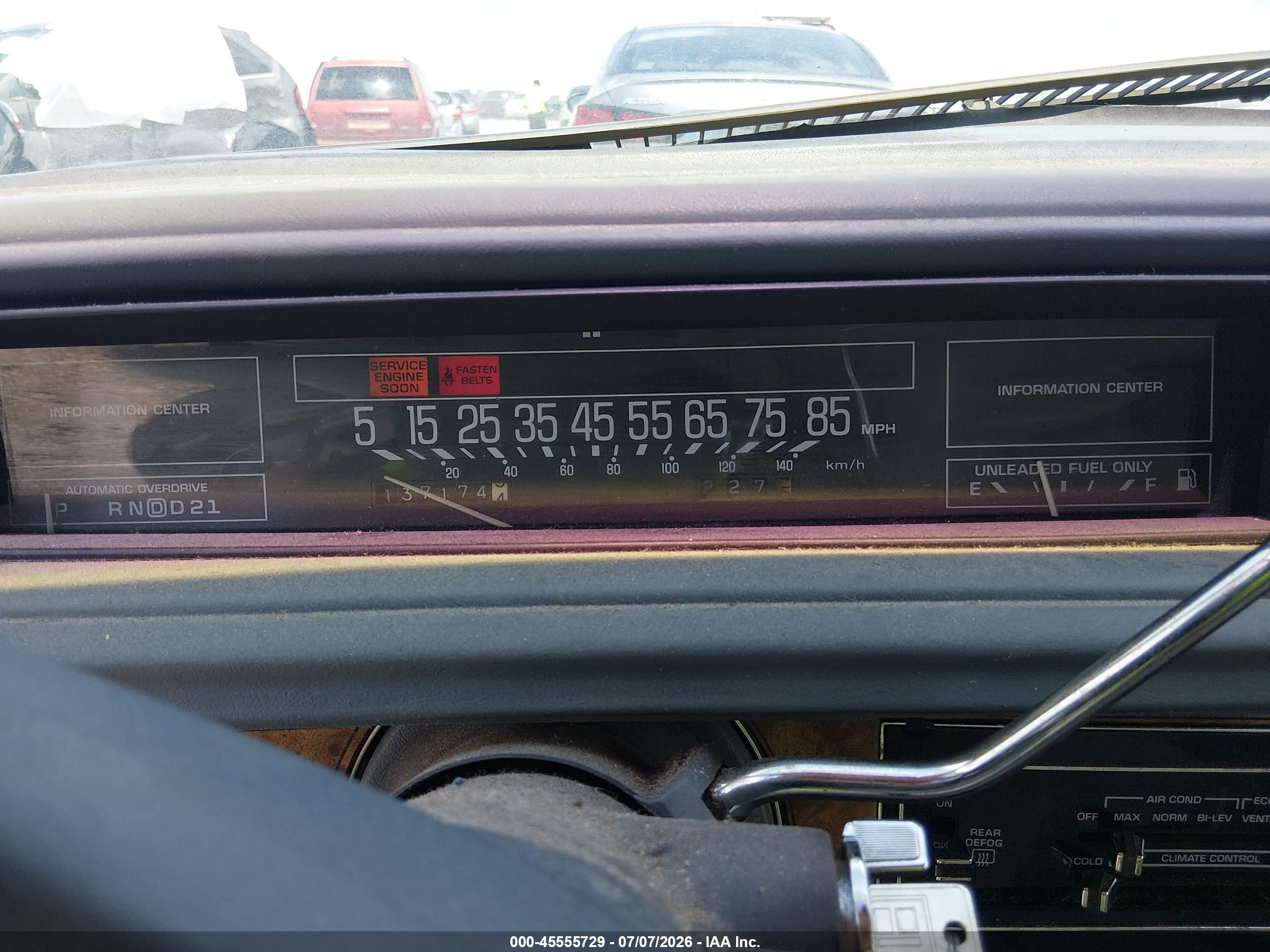 1991 Buick Lesabre Custom Red vin: 1G4HP54C3MH466752
