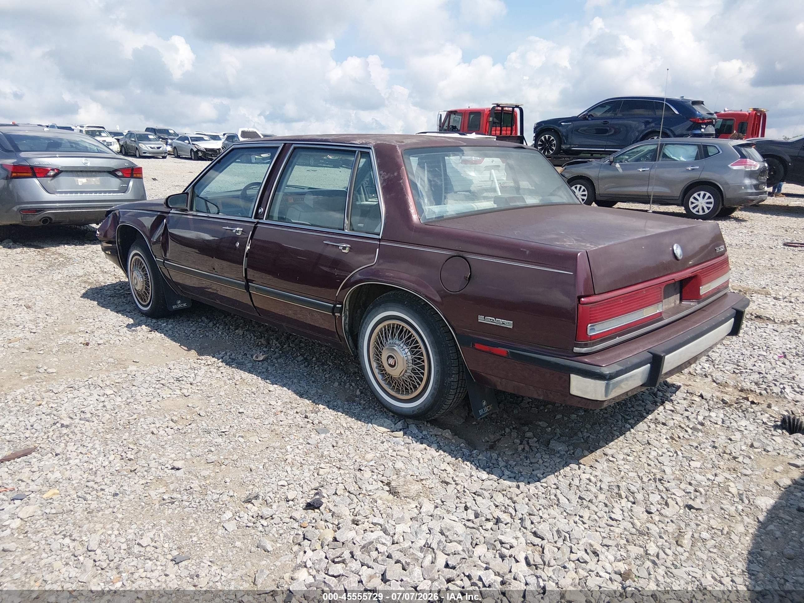 1991 Buick Lesabre Custom Red vin: 1G4HP54C3MH466752