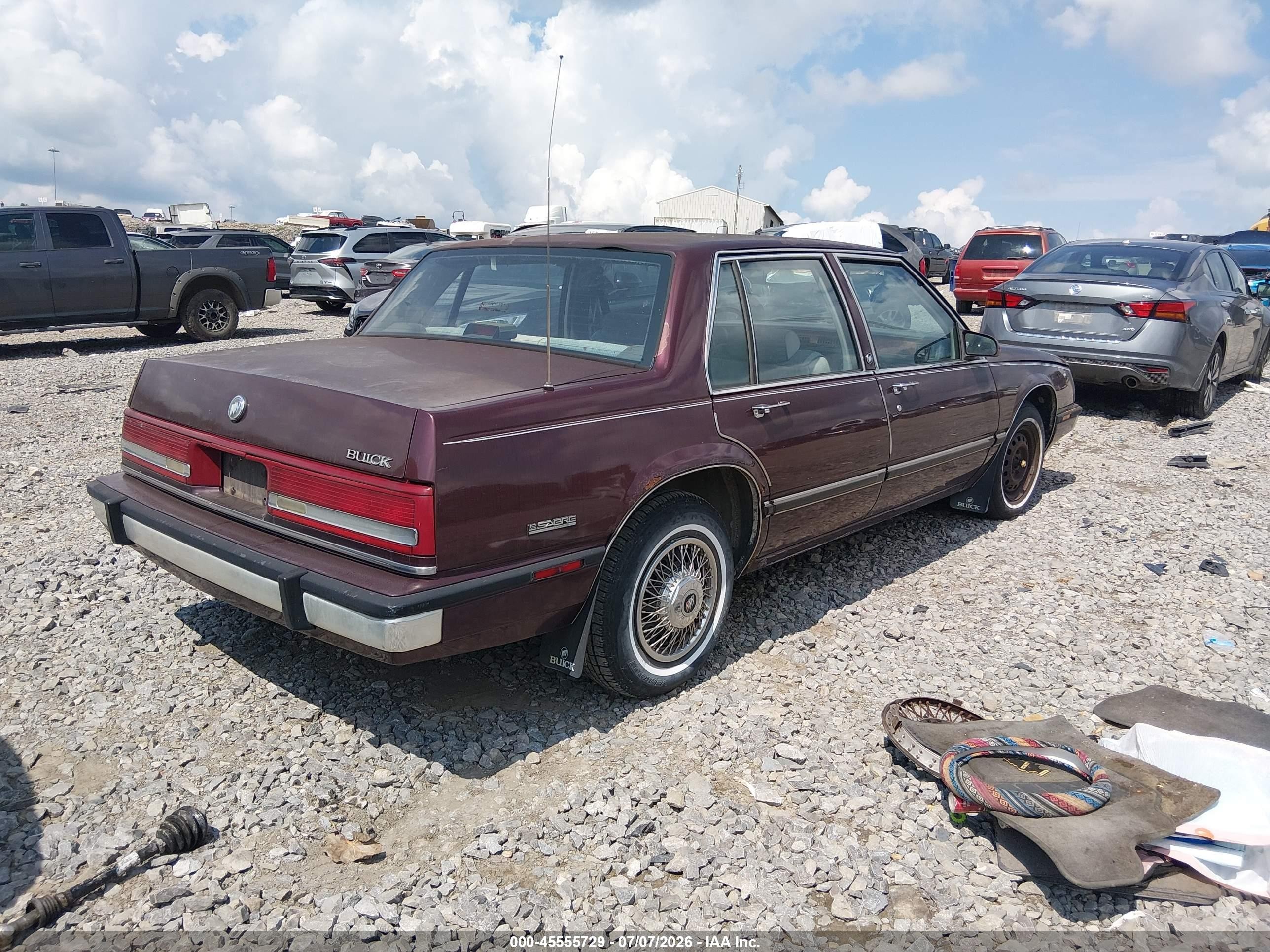 1991 Buick Lesabre Custom Red vin: 1G4HP54C3MH466752