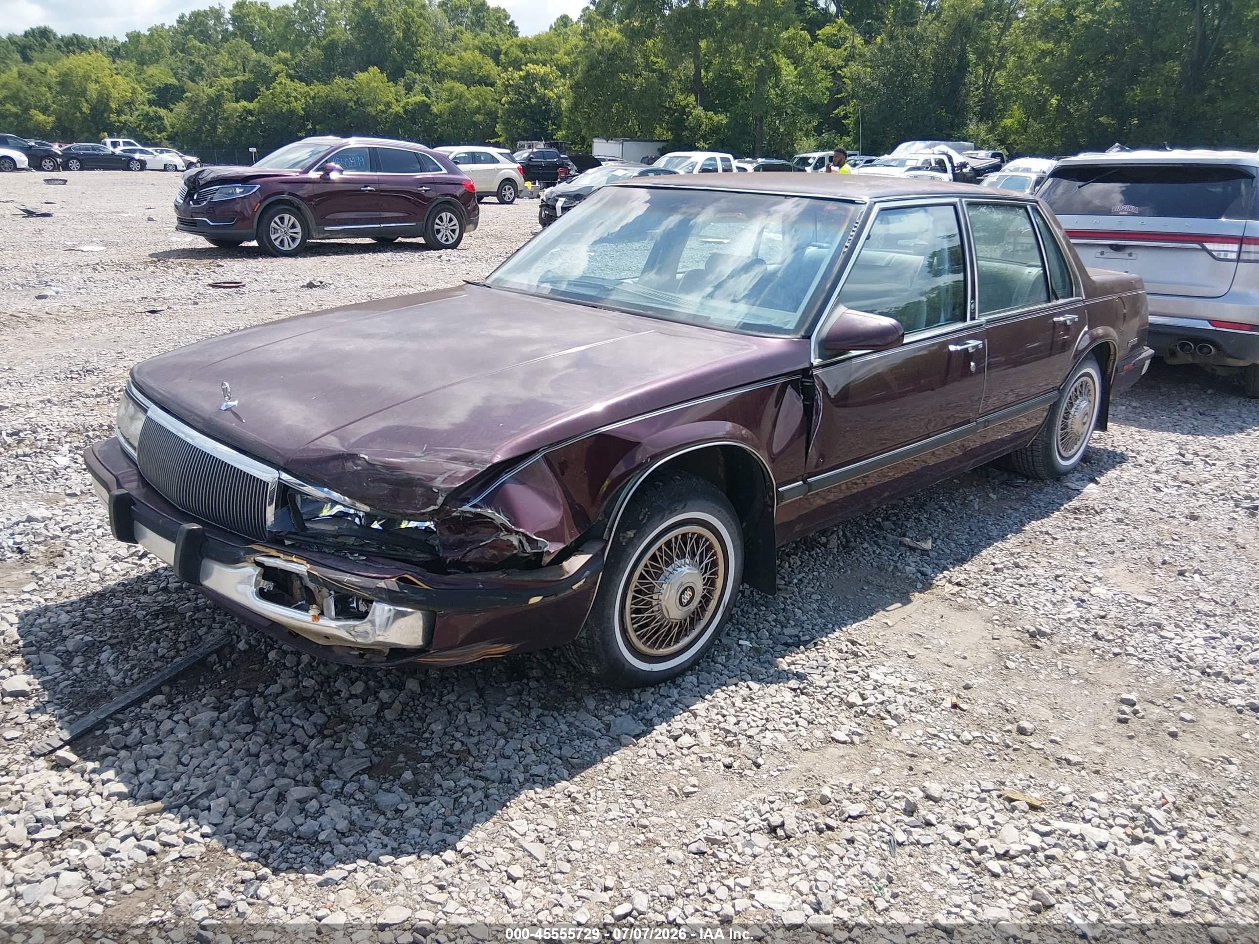 1991 Buick Lesabre Custom Red vin: 1G4HP54C3MH466752