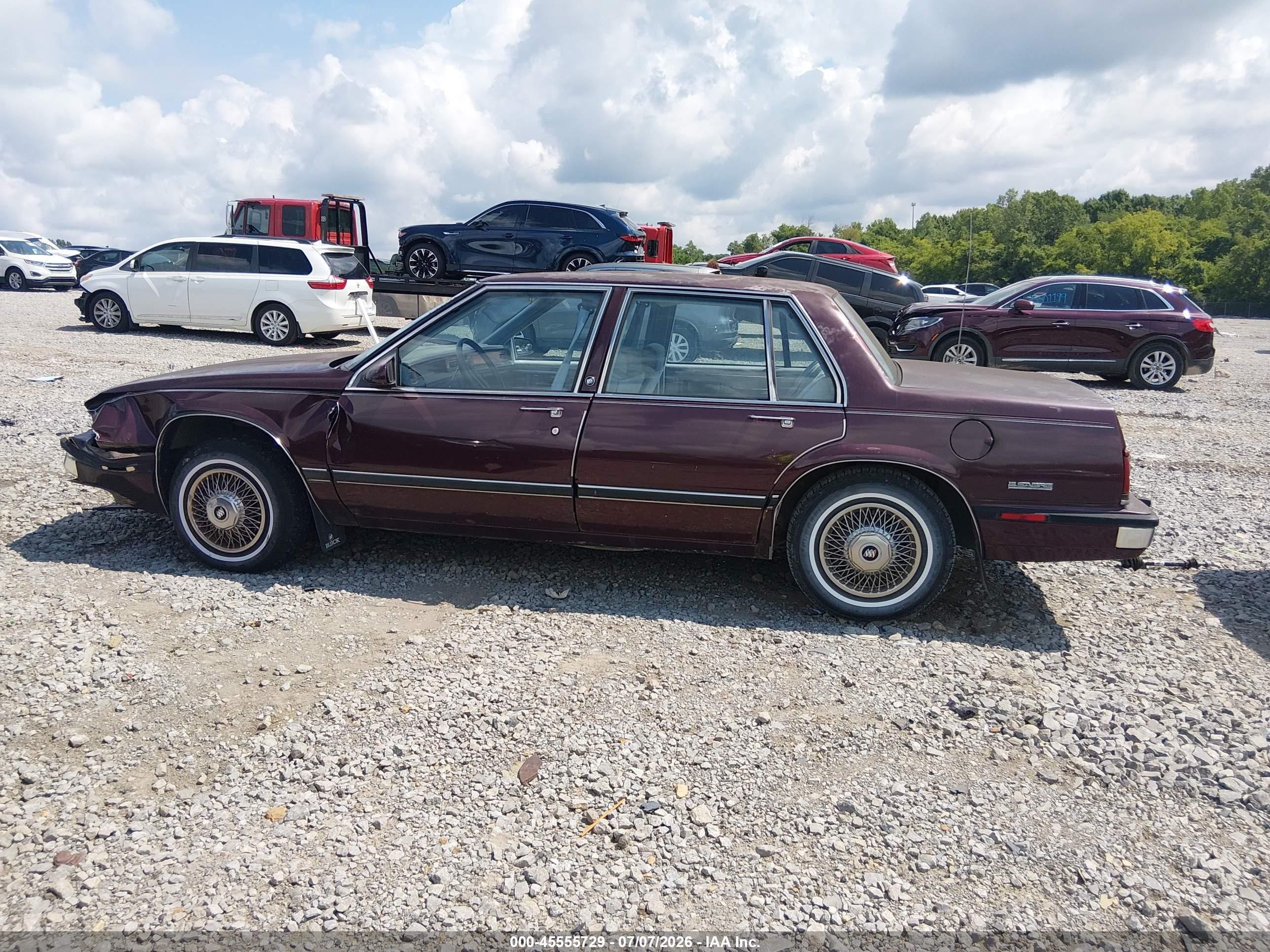 1991 Buick Lesabre Custom Red vin: 1G4HP54C3MH466752