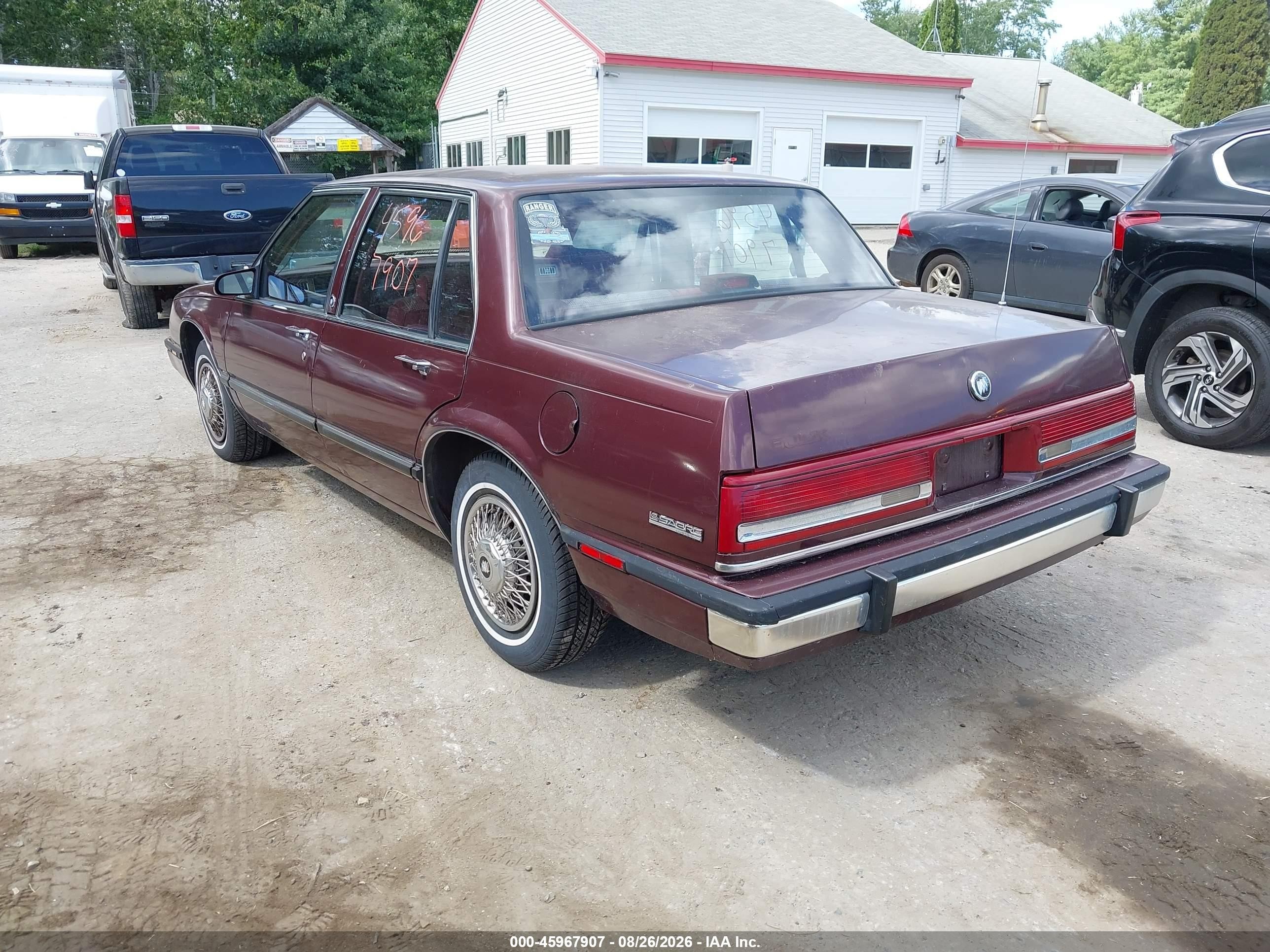 1991 Buick Lesabre Custom Burgundy vin: 1G4HP54C3MH475905