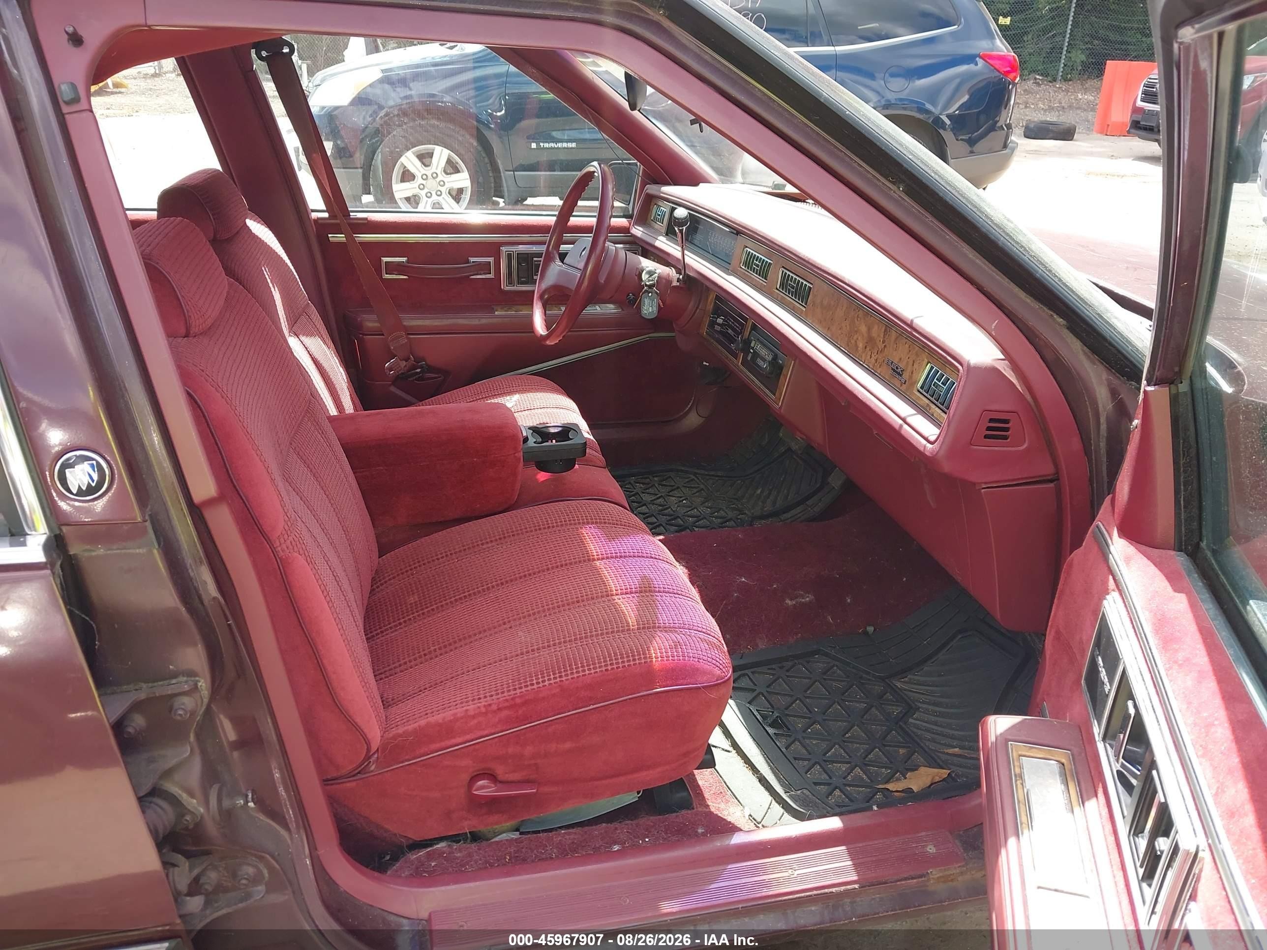 1991 Buick Lesabre Custom Burgundy vin: 1G4HP54C3MH475905