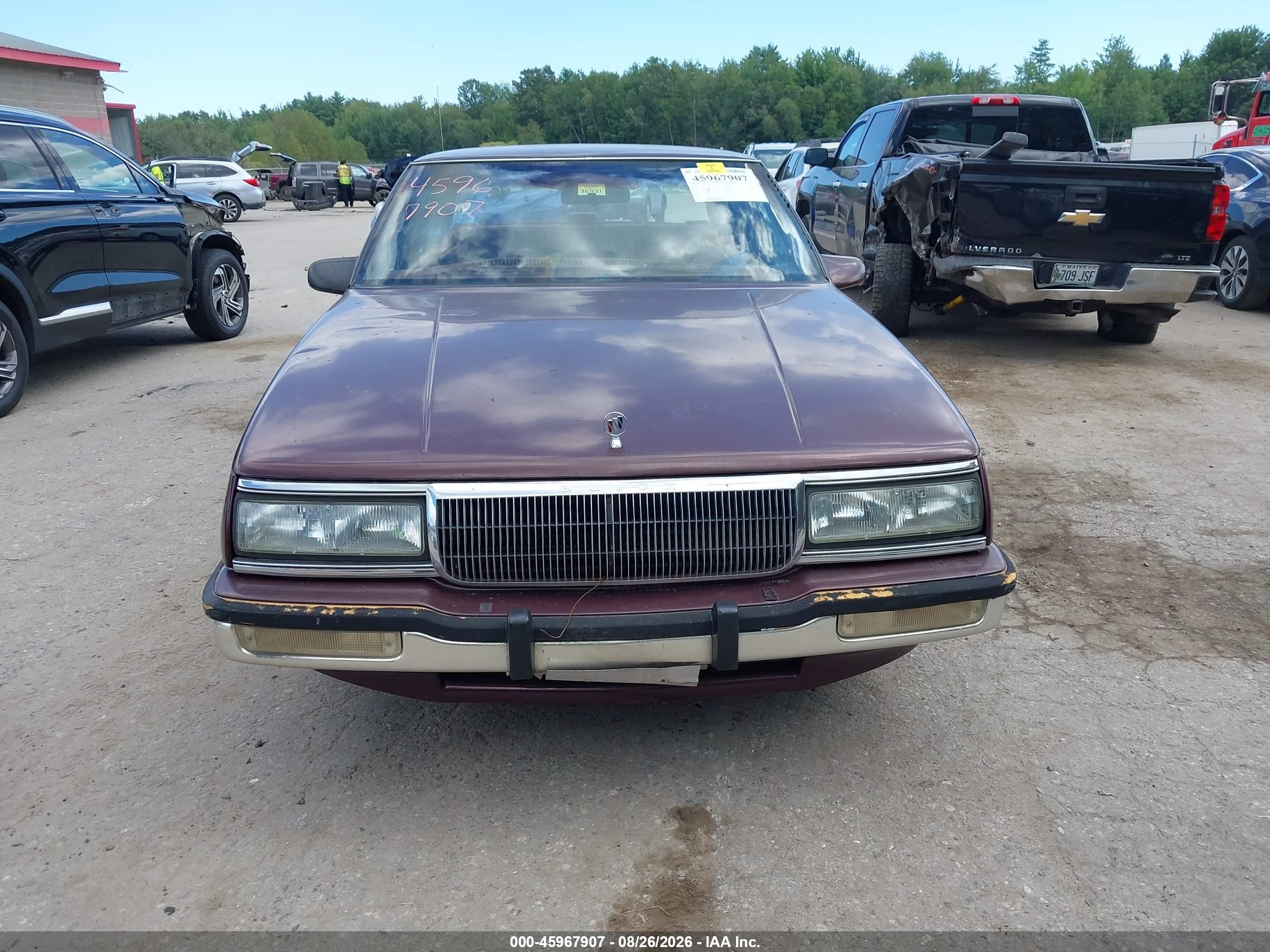 1991 Buick Lesabre Custom Burgundy vin: 1G4HP54C3MH475905