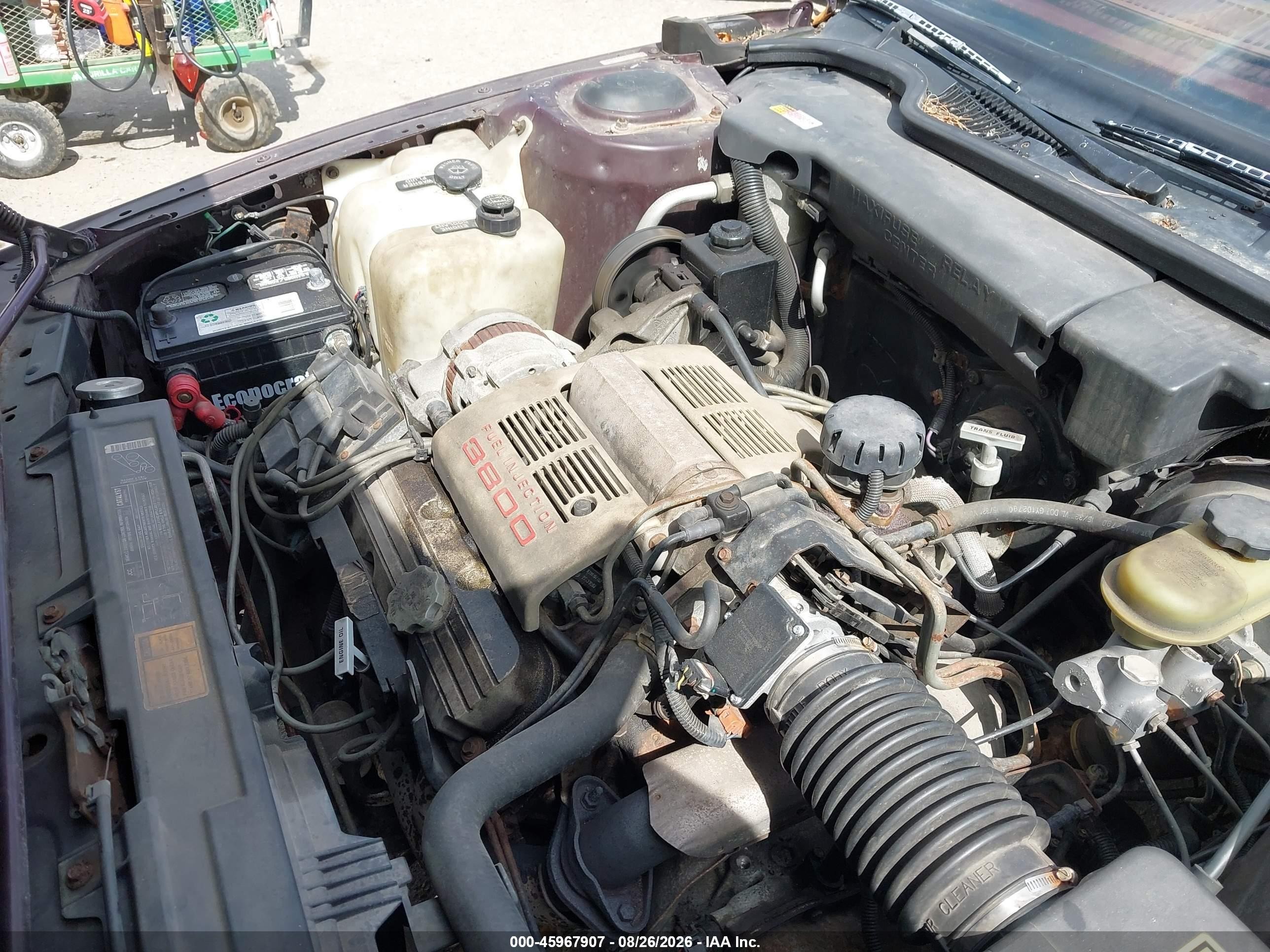 1991 Buick Lesabre Custom Burgundy vin: 1G4HP54C3MH475905