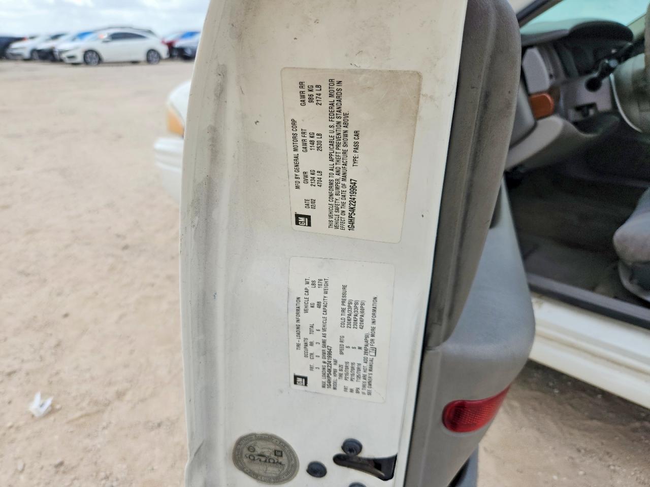 2002 Buick Lesabre Custom White vin: 1G4HP54K224199647