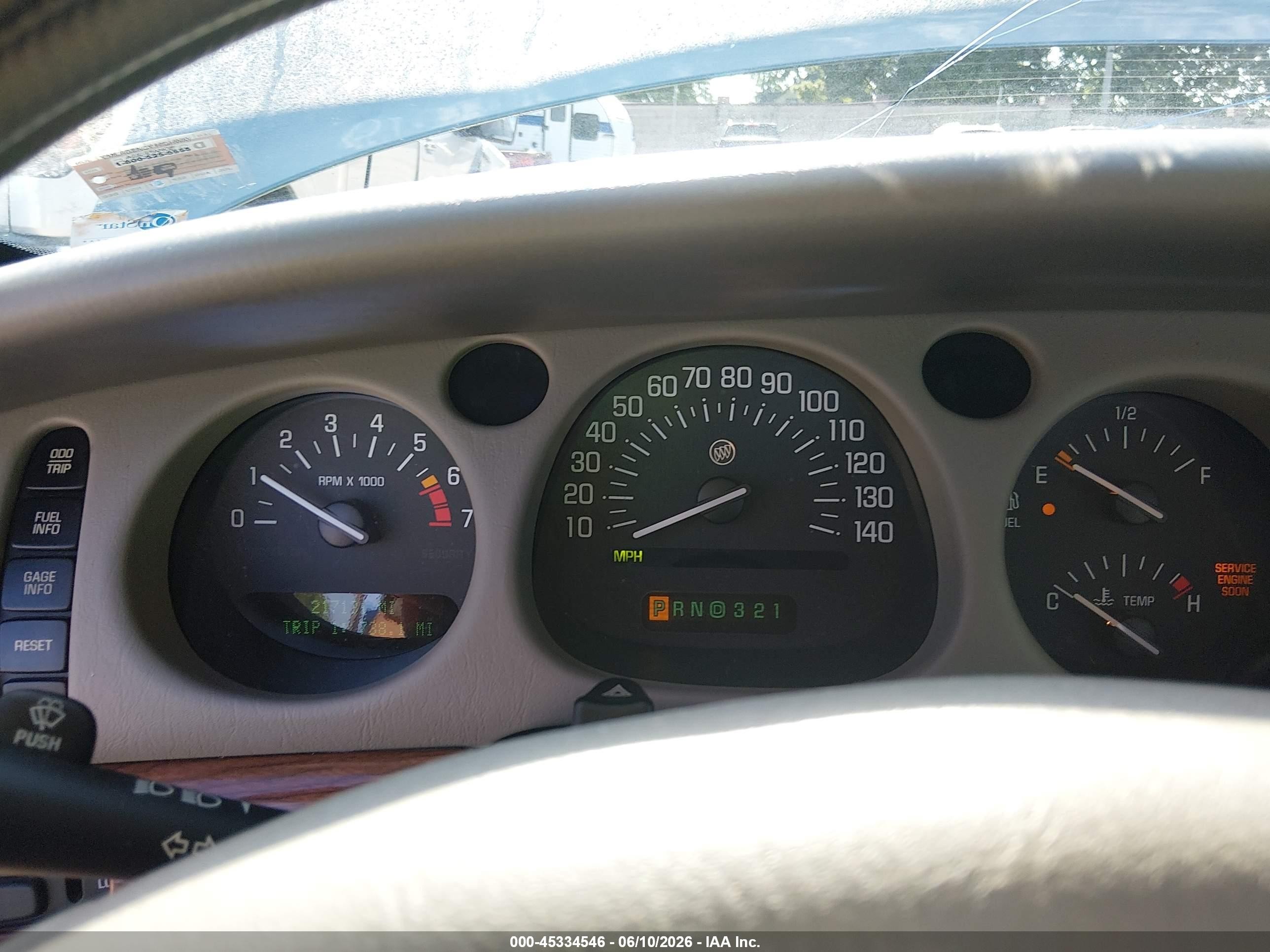2003 Buick Lesabre Custom Light Blue vin: 1G4HP54K33U166674
